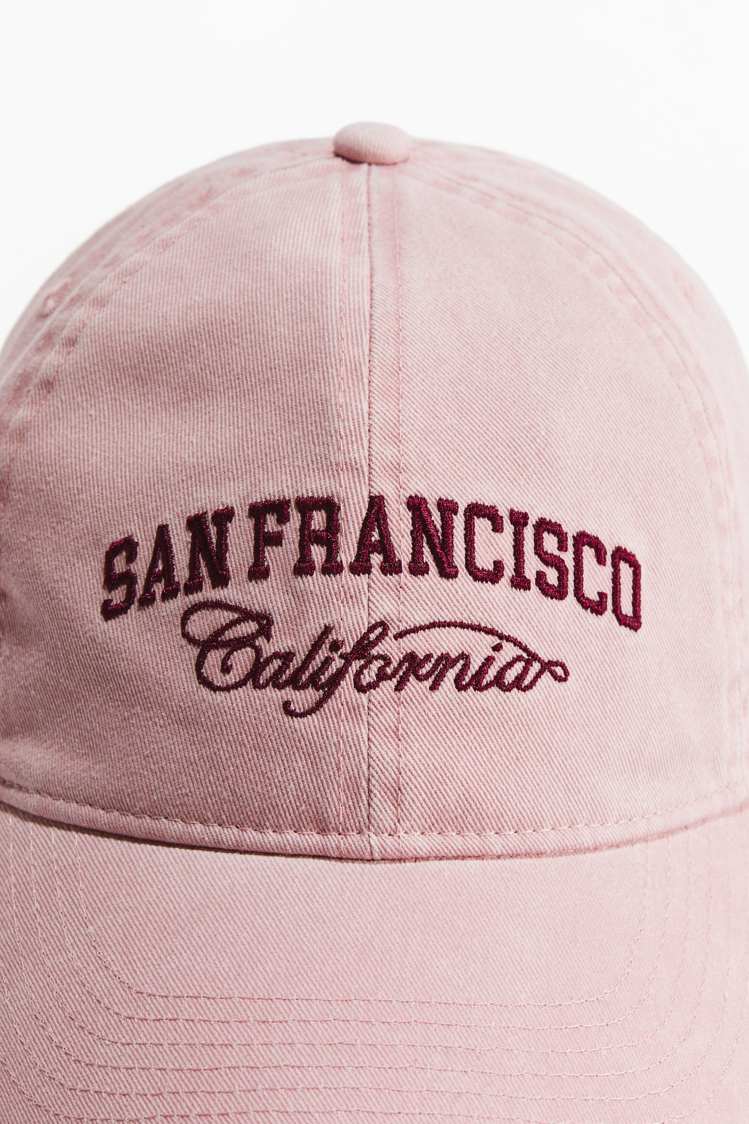Gorra en sarga con bordado - Rosa tenue/San Francisco/Beige/Running Club/Azul marino/San Francisco/Crema/Boston/Azul oscuro/Running Club - 2