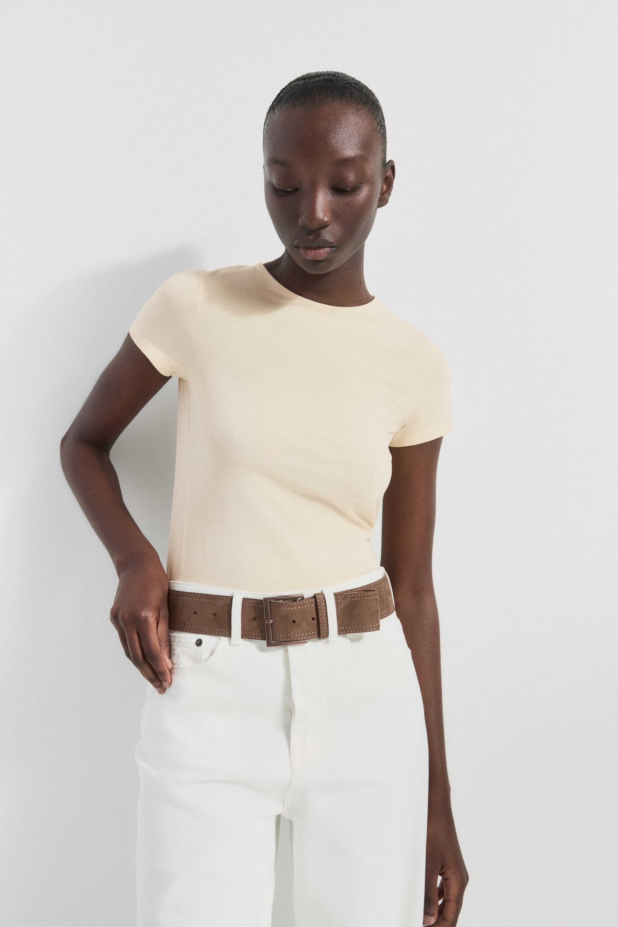 T-shirt ajusté en viscose