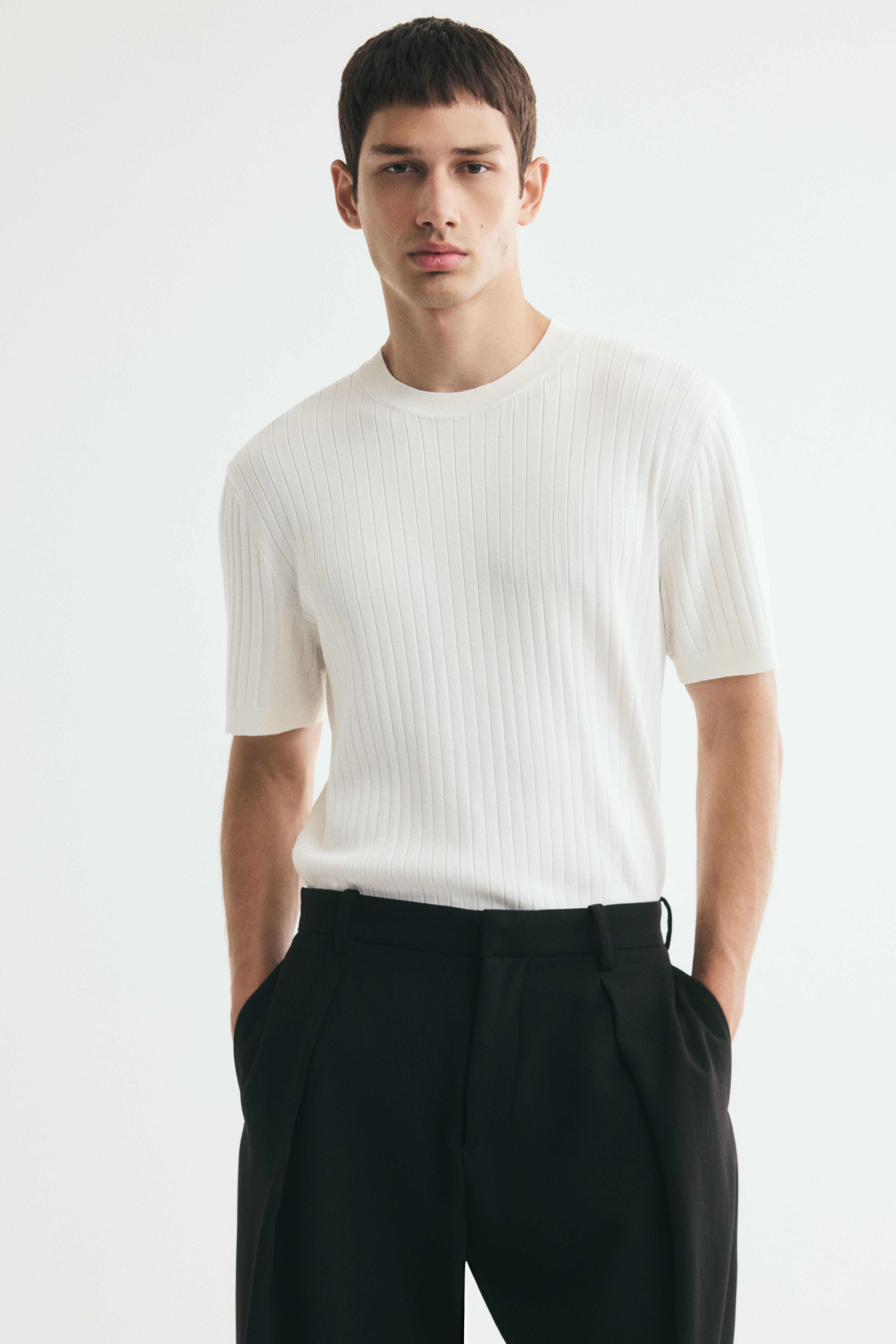 Slim-Fit Knit T-Shirt