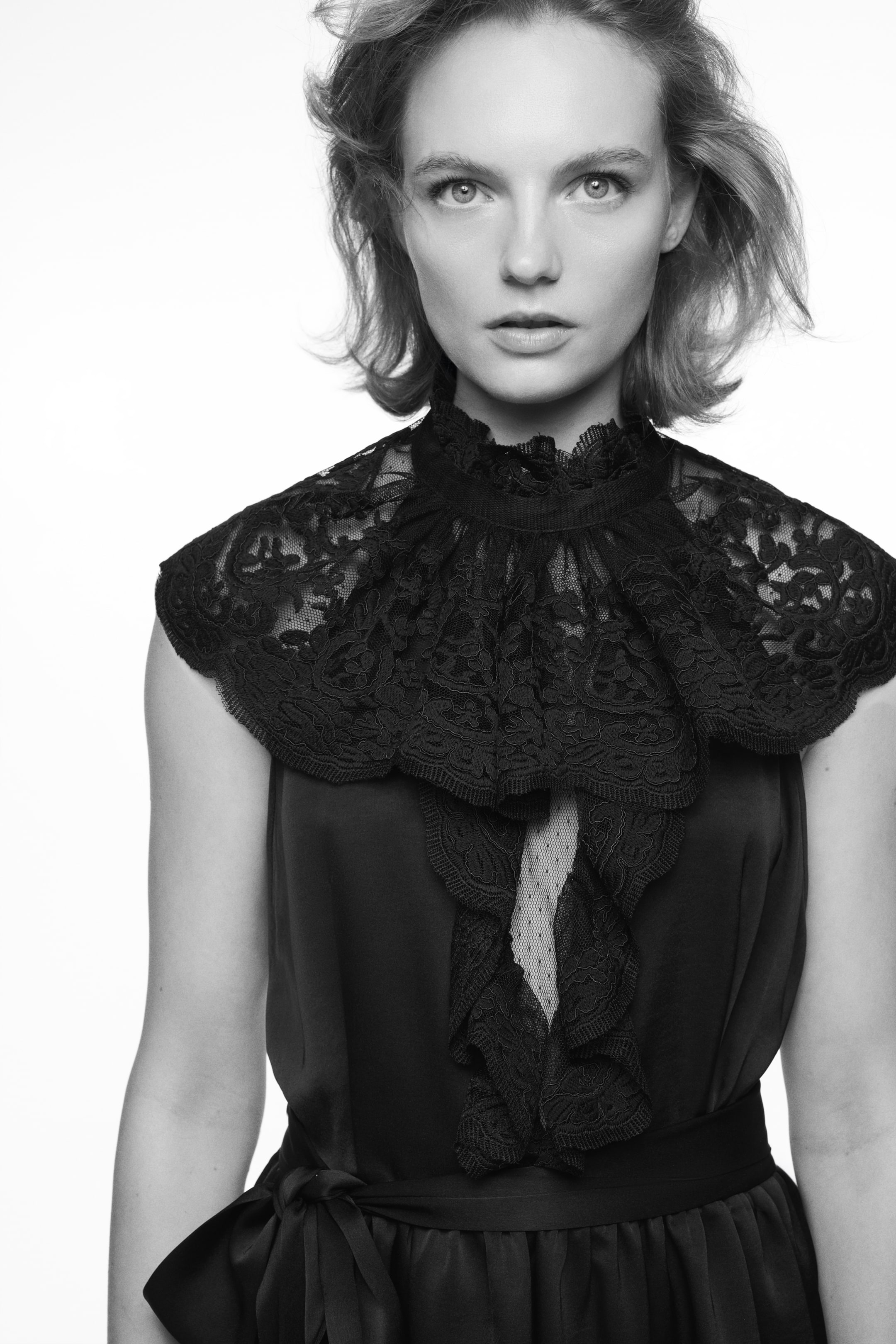 Lace-Detail Halterneck Dress