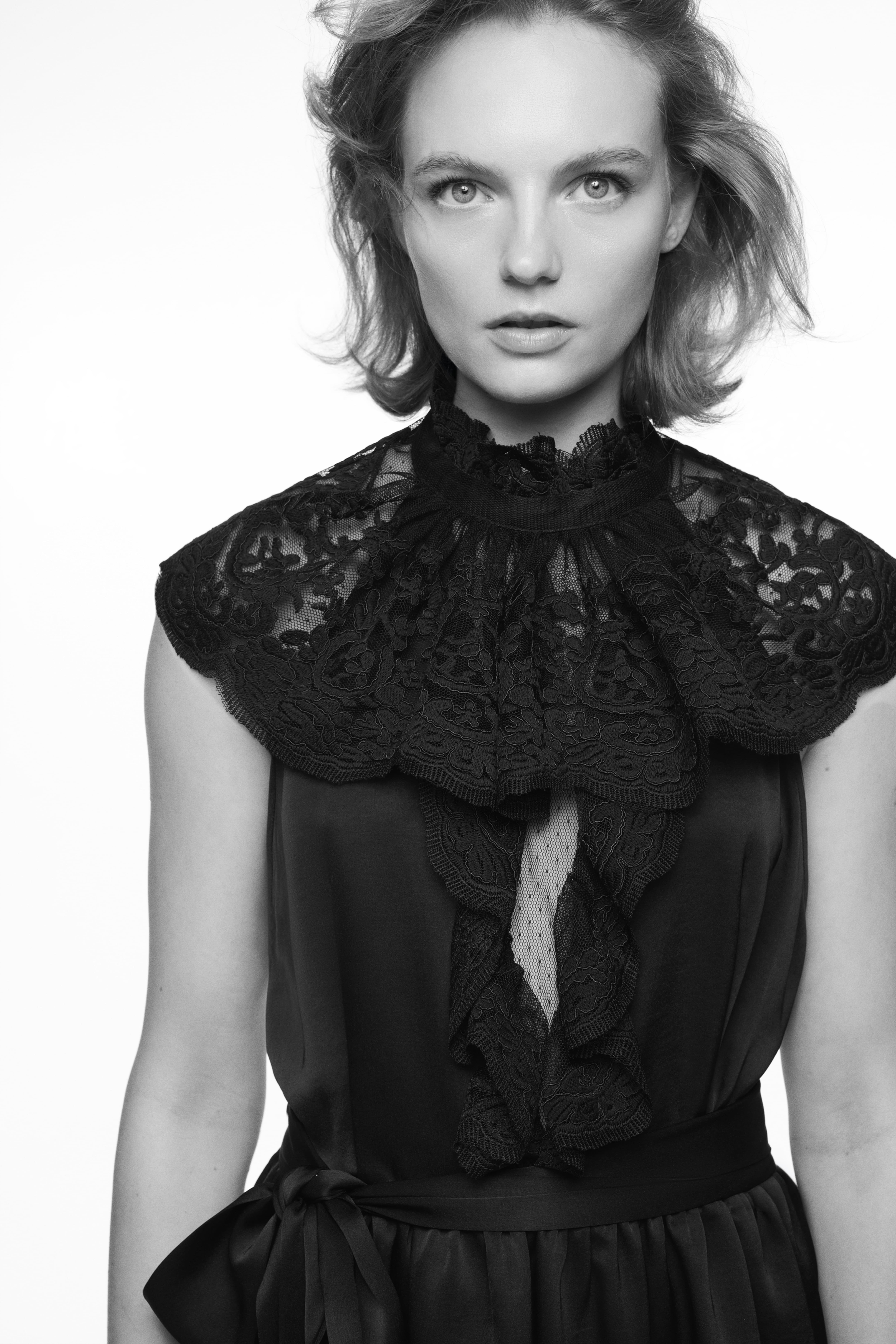 Lace-Detail Halterneck Dress