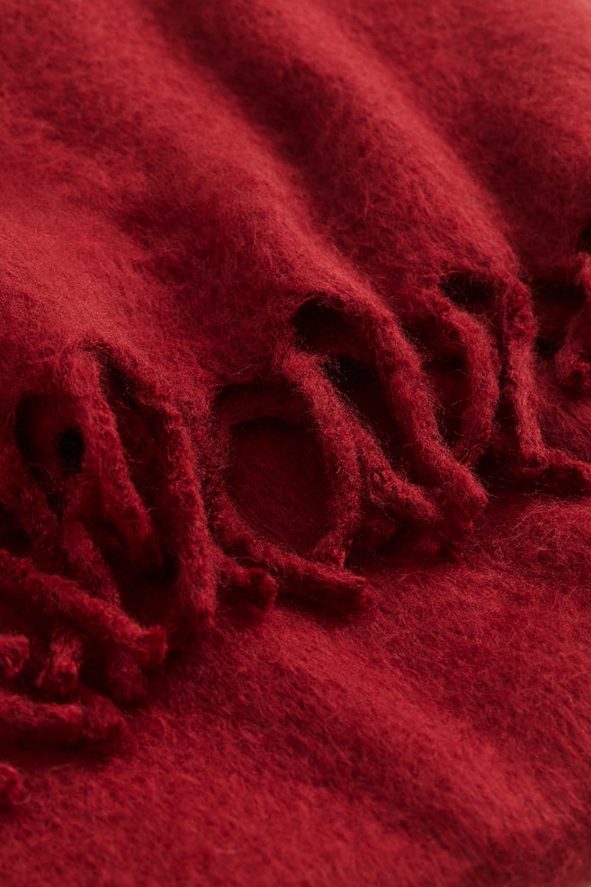 Wool-blend blanket - Dark red/Light khaki green/Light grey/Light pink/dc/dc/dc/dc/dc/dc/dc - 2