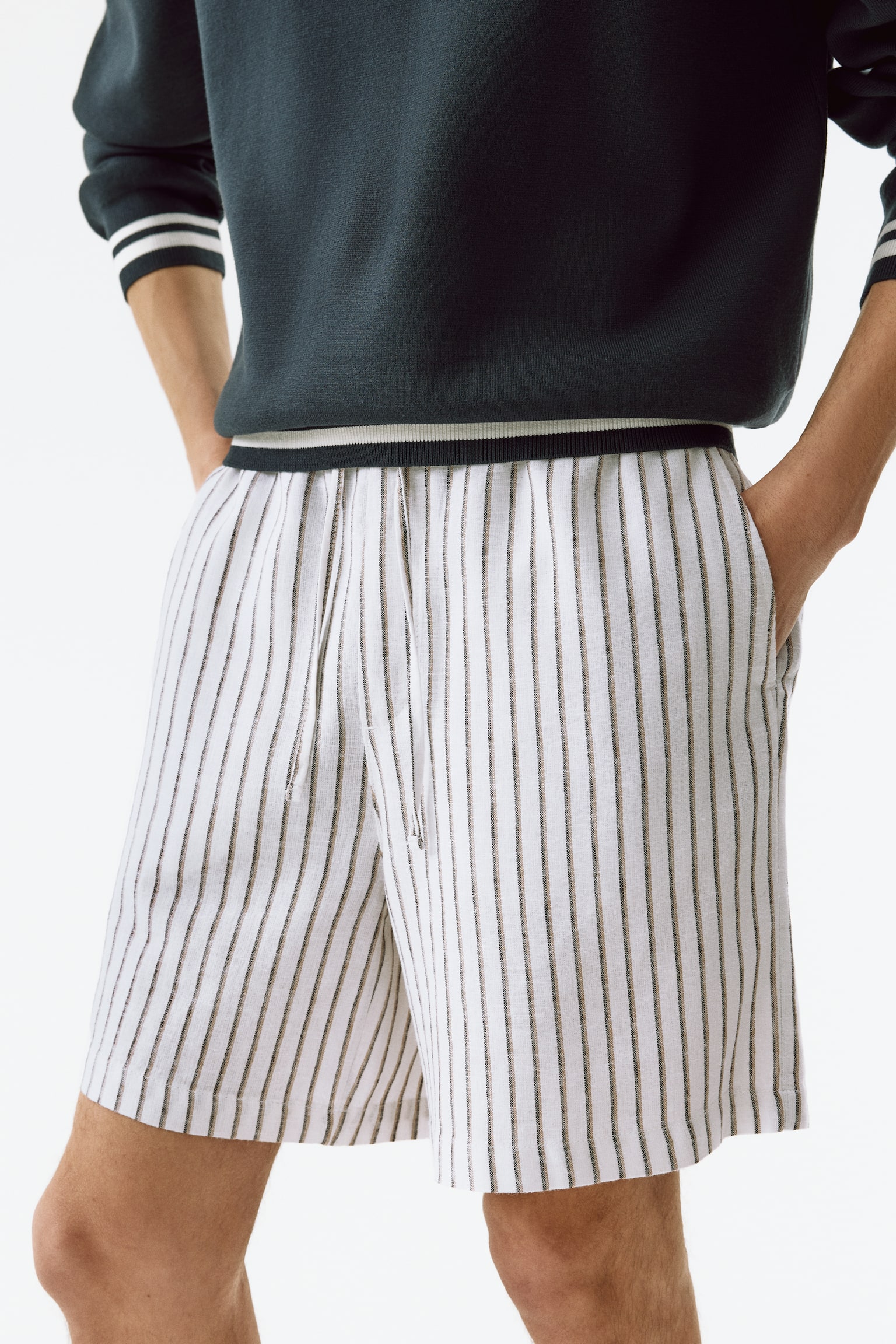 Relaxed Fit Linen-blend shorts - 5