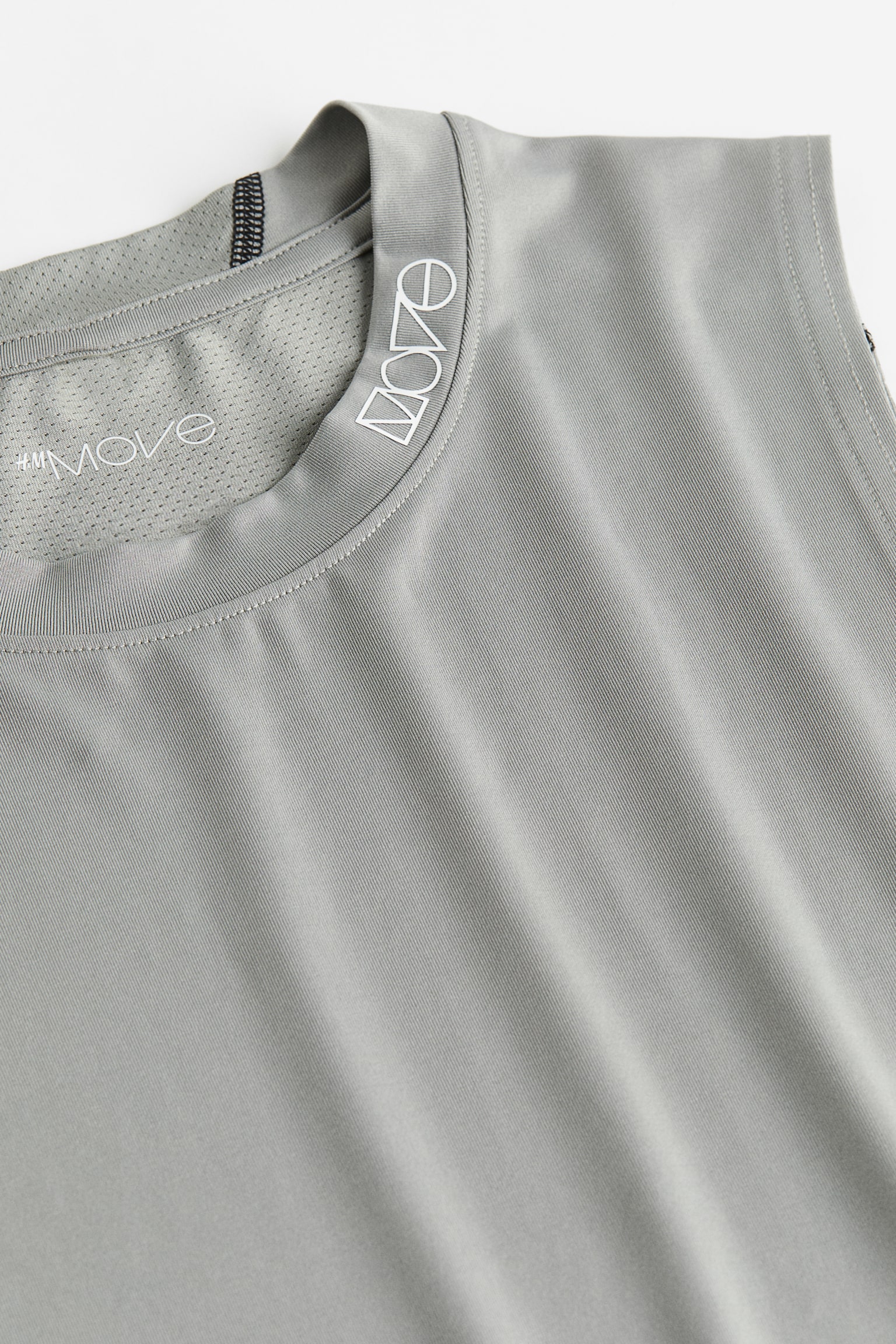 Muscle Fit Activewear Tank In DryMove™ - Grey/Black/White - 2