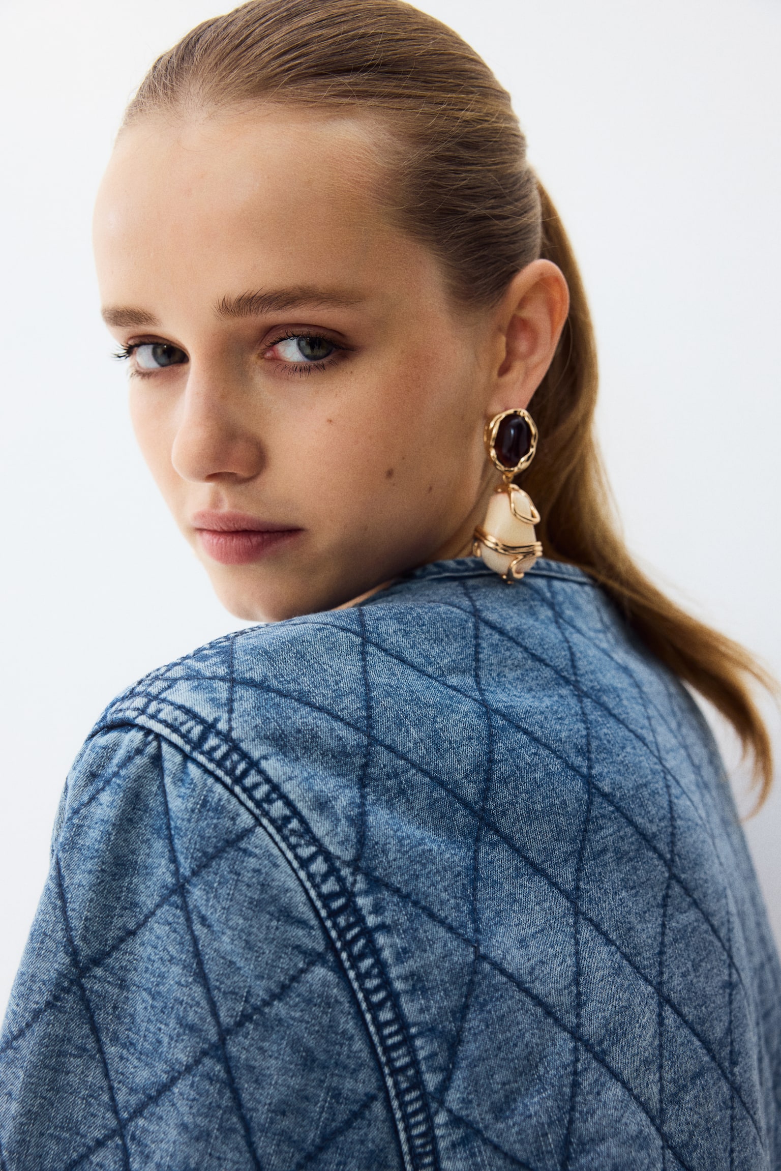 Reversible denim jacket - Denim blue/Floral - 5