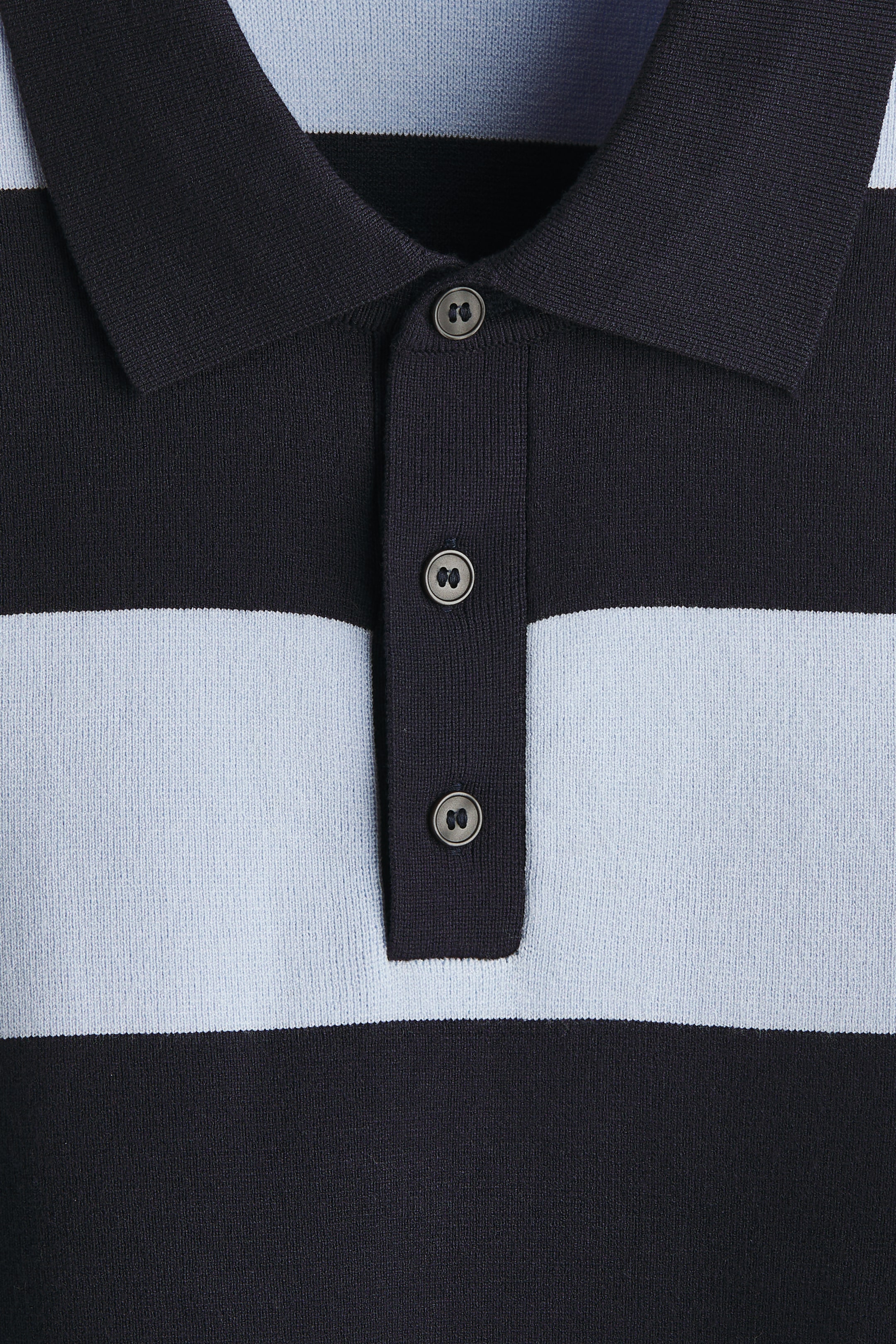 View larger image: Regular Fit Polo shirt - Navy blue/Striped - Men | H&M SG 6