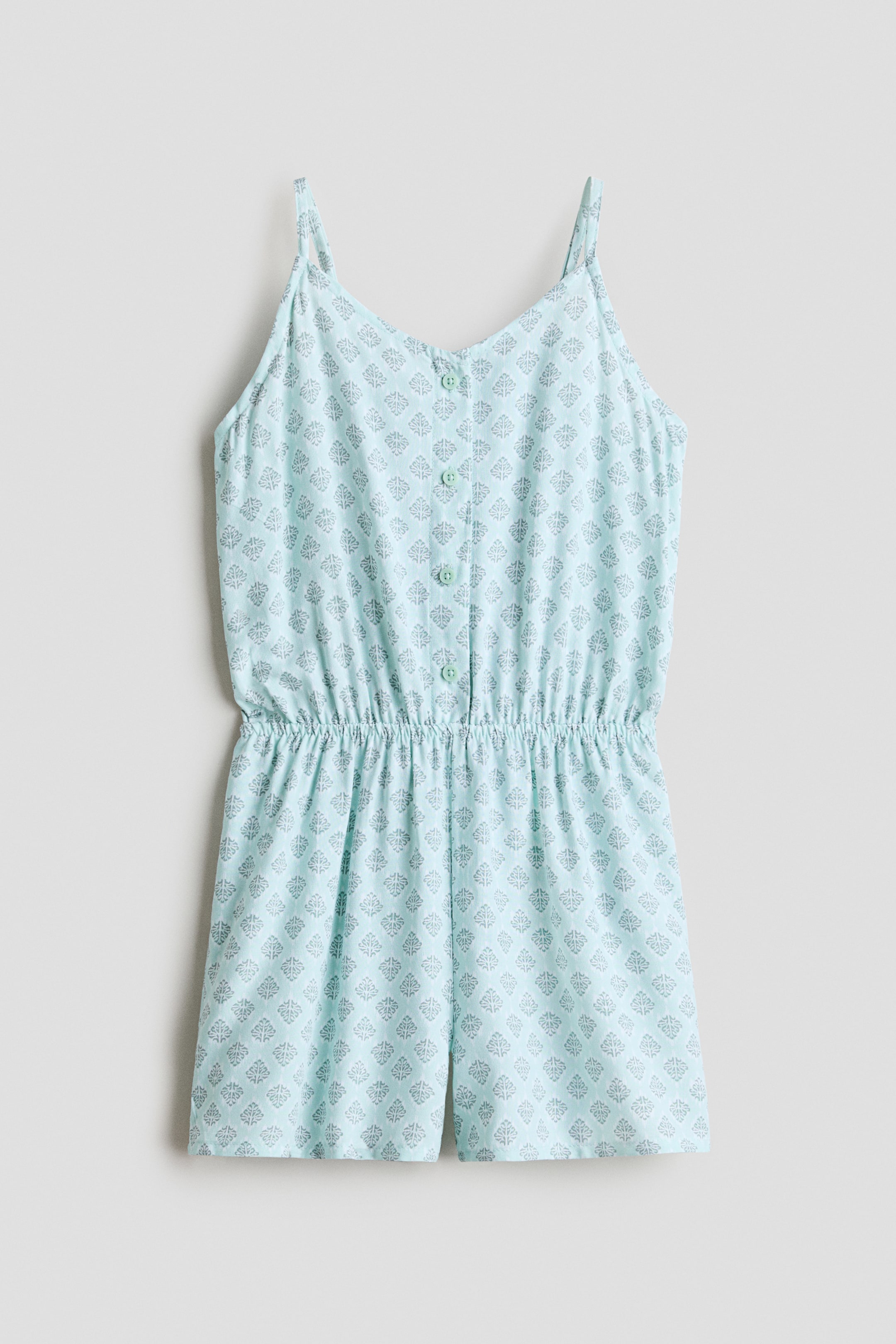 View larger image: Printed viscose jumpsuit - Light turquoise/Patterned - Kids | H&M IN 1