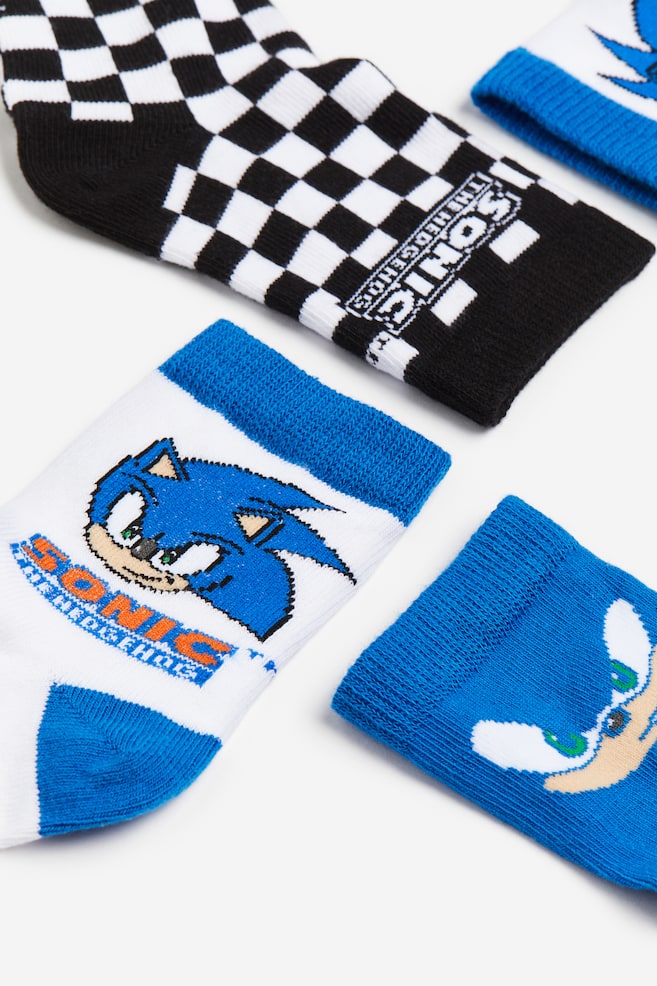 5-pack patterned socks - Bright blue/Sonic the Hedgehog/Green/Paw Patrol/Blue/Paw Patrol/Red/Marvel Comics/dc/dc - 2