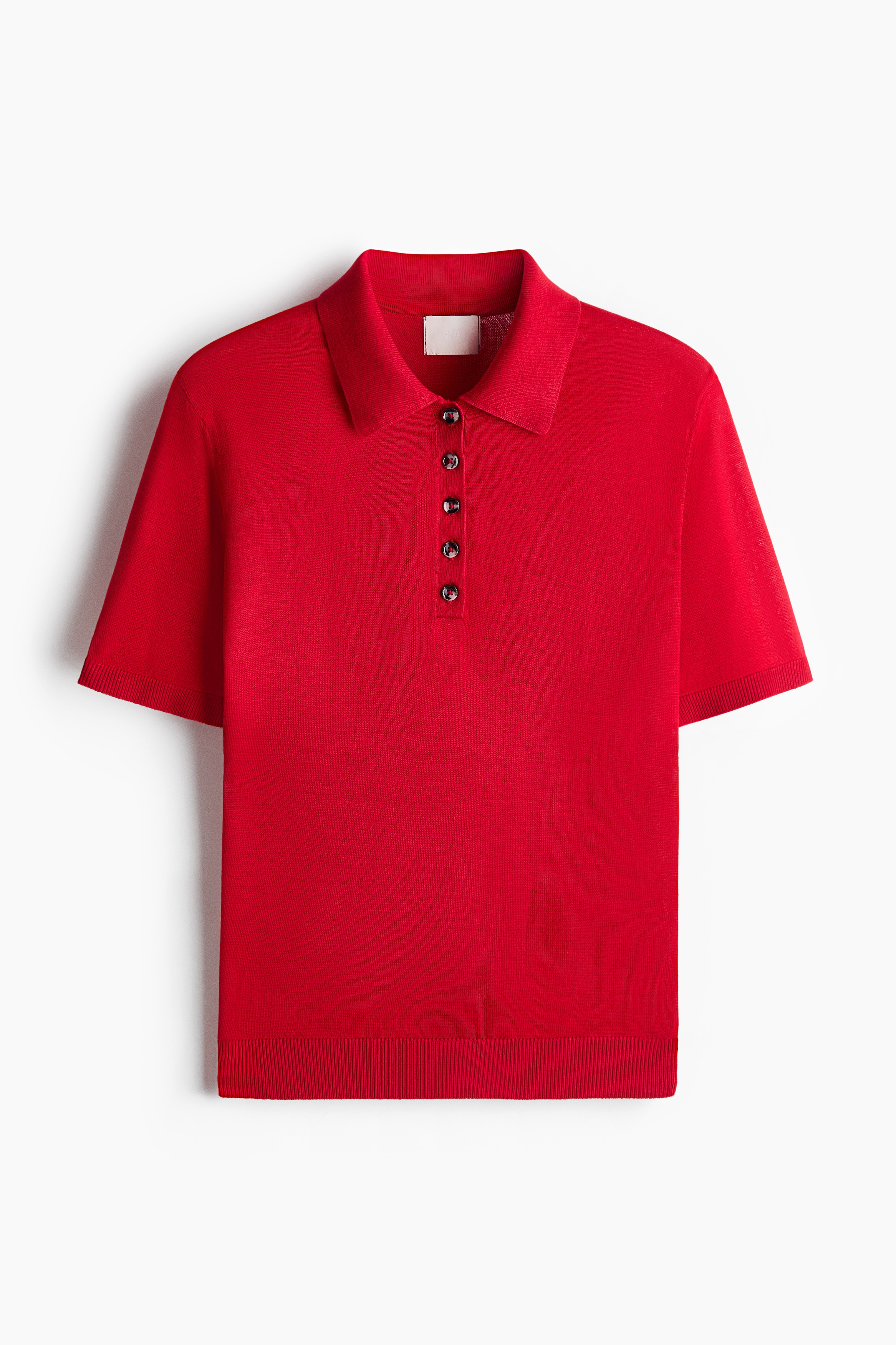 Knit Polo Shirt - Red/Brown/Navy blue