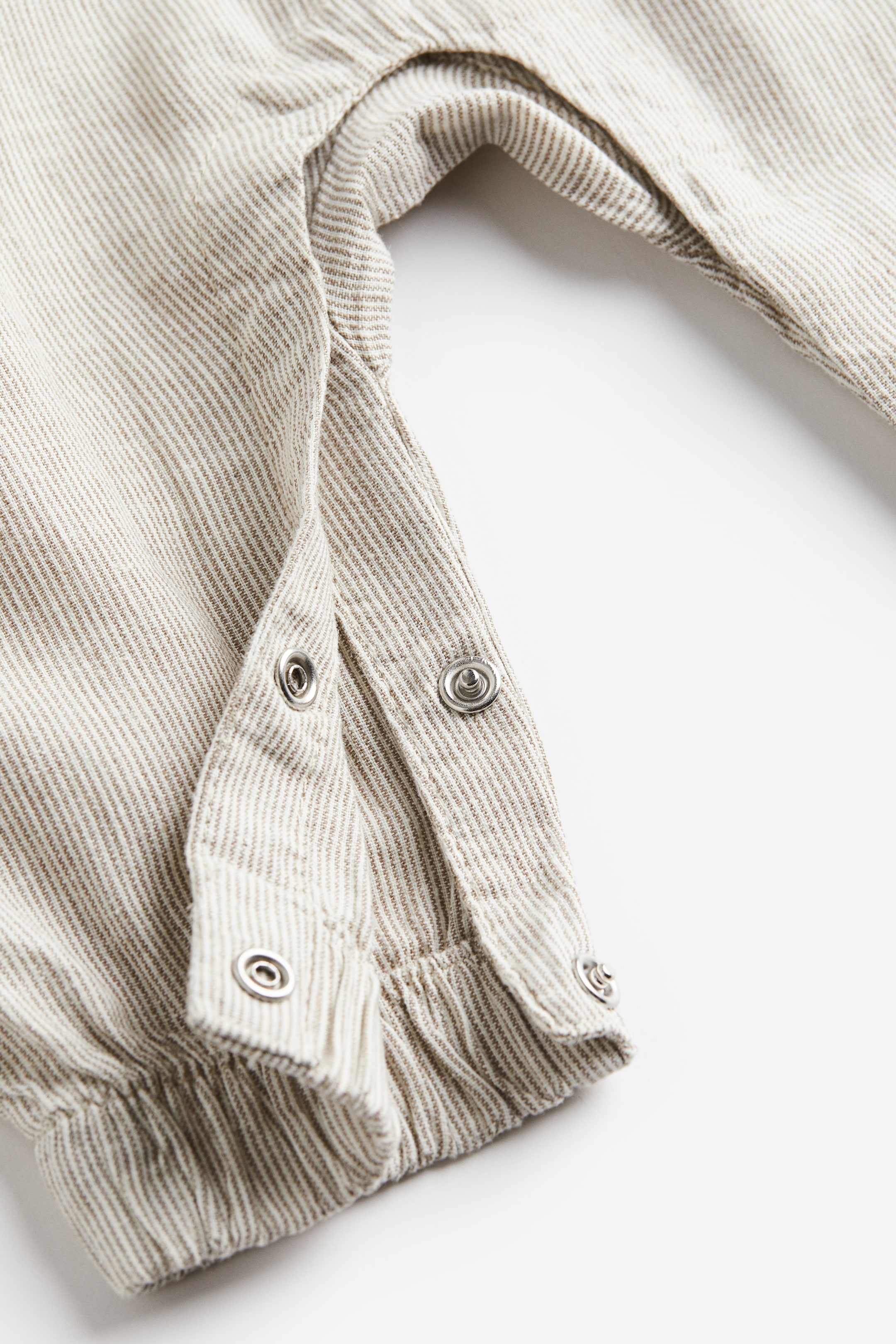 Zobrazit větší obrázek: Overal z lněné směsi - Šedobéžová/proužky - DĚTI | H&M CZ 3