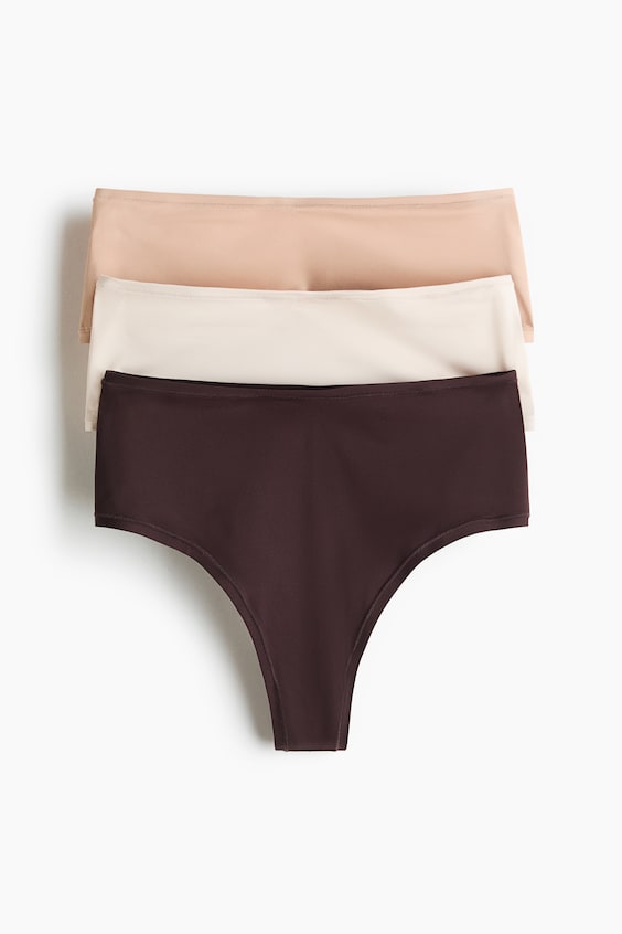 Женские трусы-бразилиана H&M микрофибра, 3 штуки