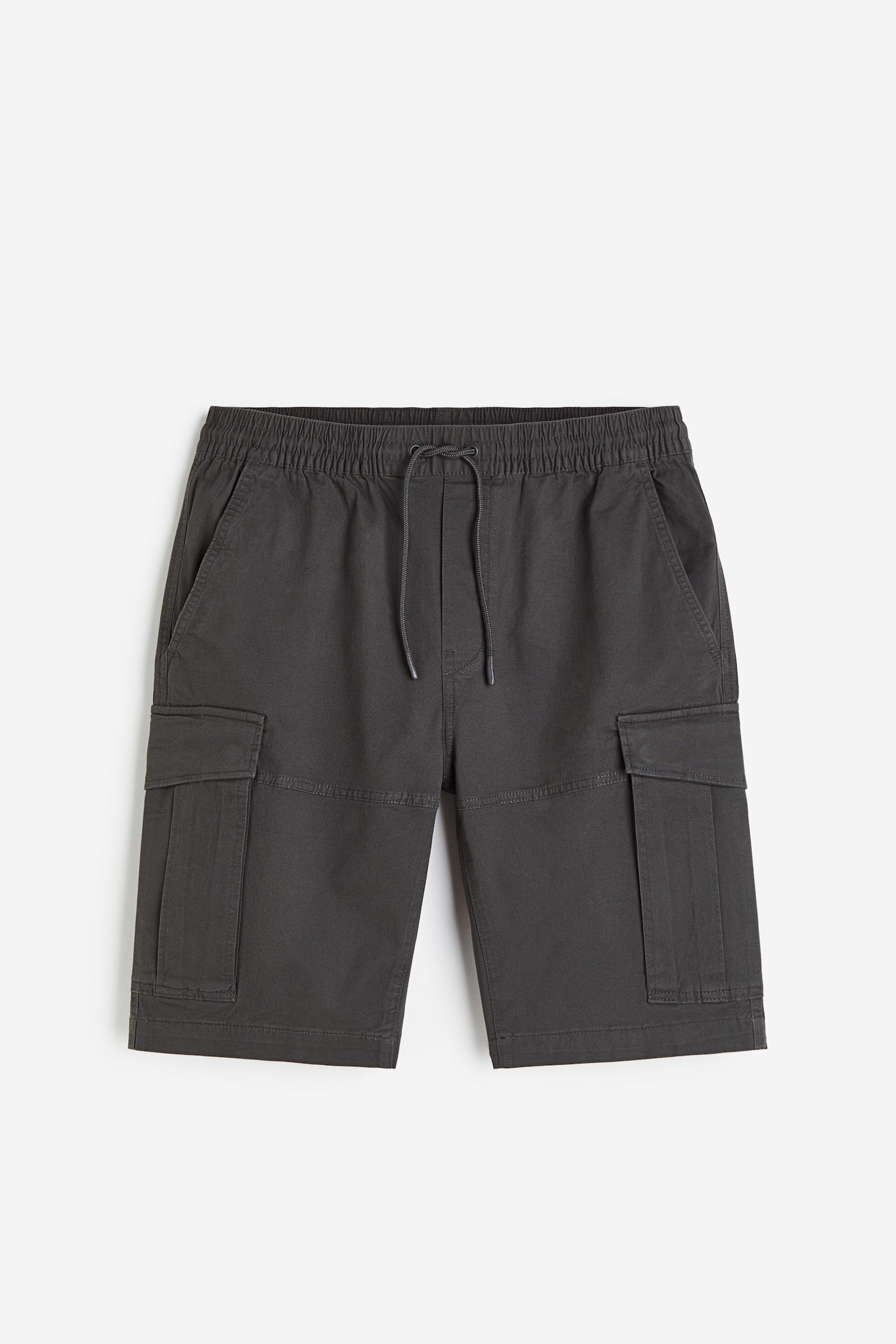 Regular Fit Twill Cargo Shorts - Dark grey/Khaki green/Black/Light beige - 2