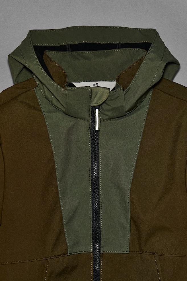 Water-resistant softshell jacket - Khaki green/Brown - 2