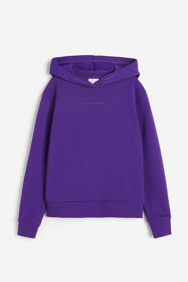 DryMove™ Sports hoodie - Dark purple/Light greige/Neon green/Light grey marl - 2