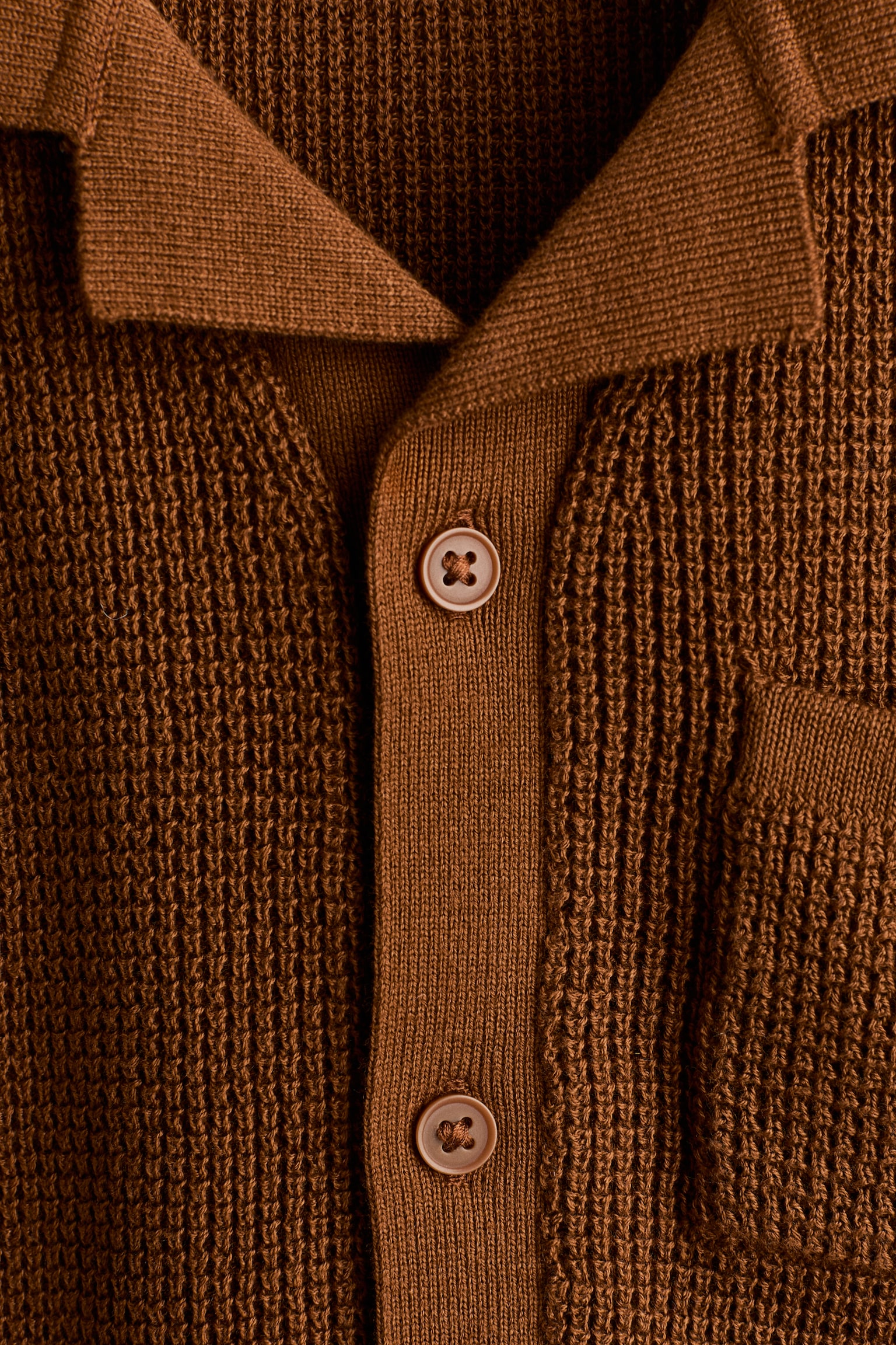 Детская рубашка H&M Patent-Knit Cotton, цвет: Коричневый — фото 2