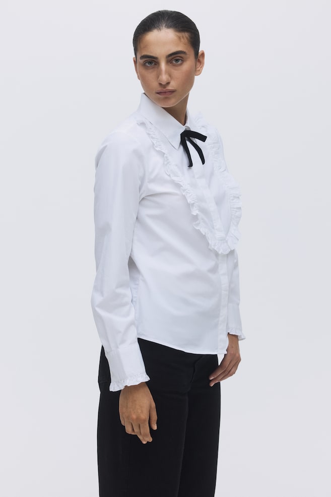 Tuxedo-style shirt - White - 2