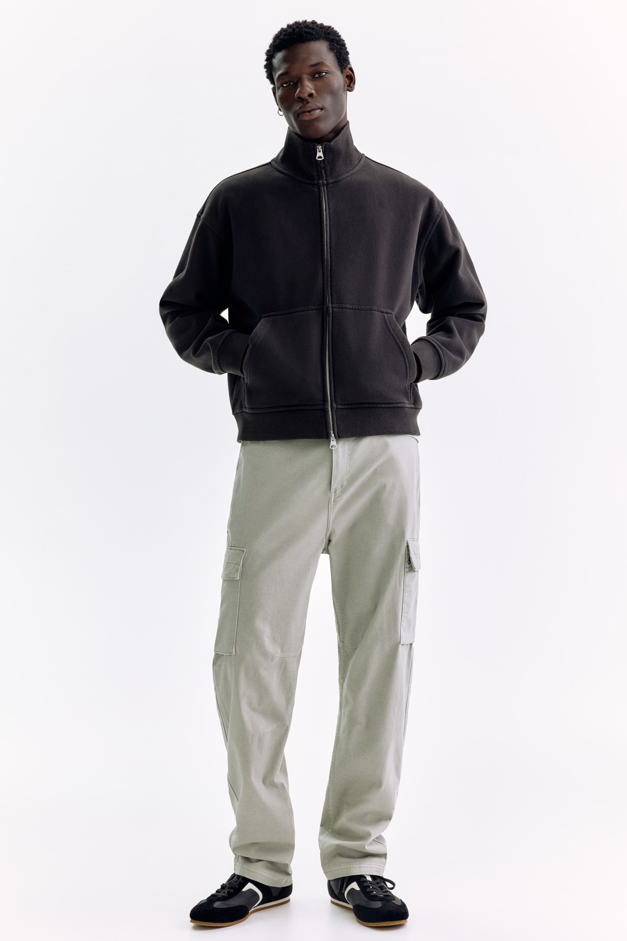 Мужские куртки H&M Relaxed-Fit Boxy Track Jacket — фото 6