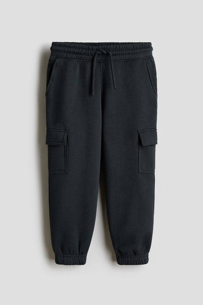 Brushed-Inside Cargo Joggers - Dark gray/Black/Light gray melange/Navy blue/Khaki green - 1