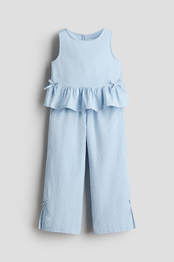 Детские топы H&M 2-Piece Cotton Plumeti Set