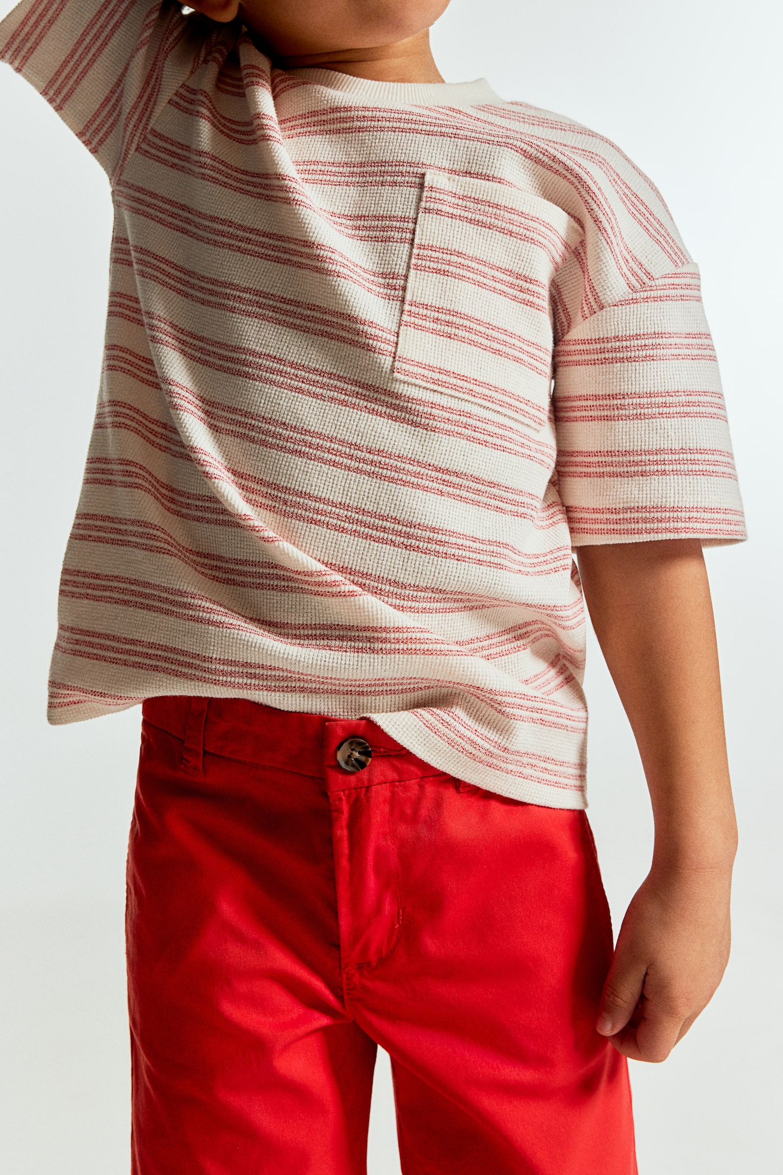 Cotton chino shorts - Bright red/Navy blue/Beige/Blue/Brown - 4