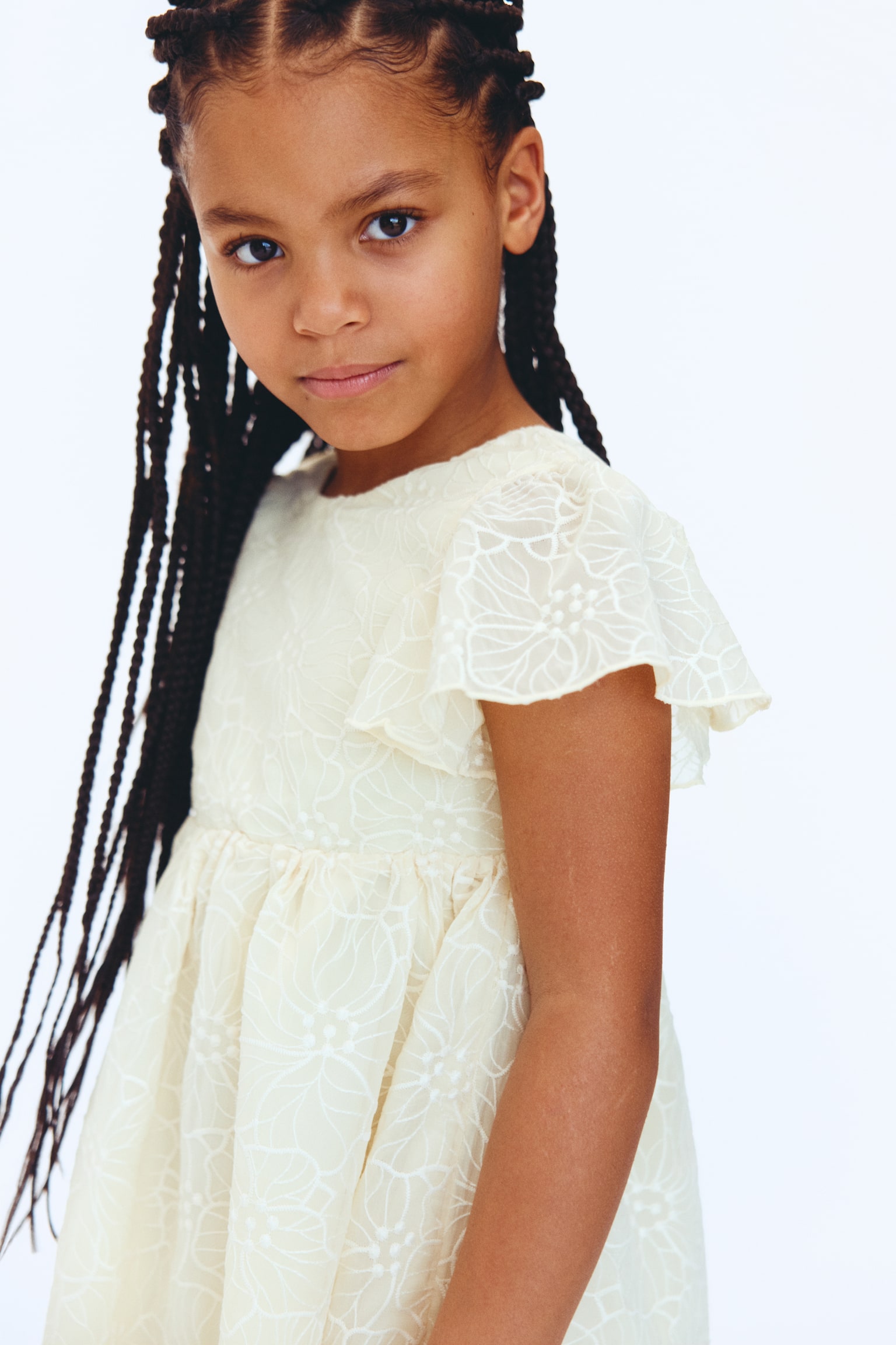 Сукня з вишивкою - Світло-жовтий - 3