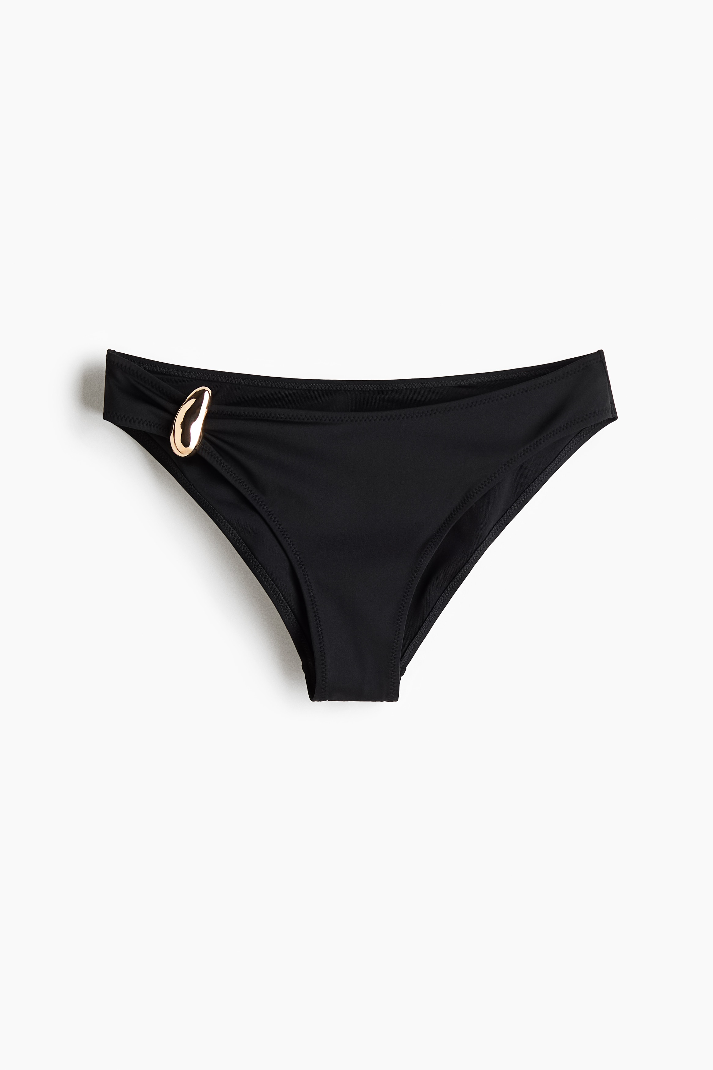 Slip bikini sgambati - Nero/Beige chiaro
