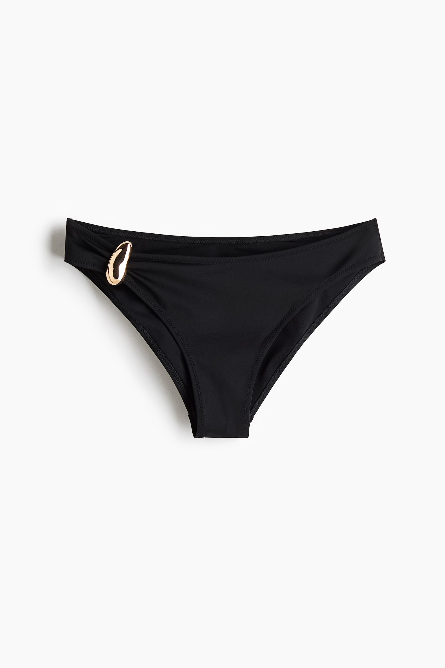 Slip bikini sgambati - Nero/Beige chiaro