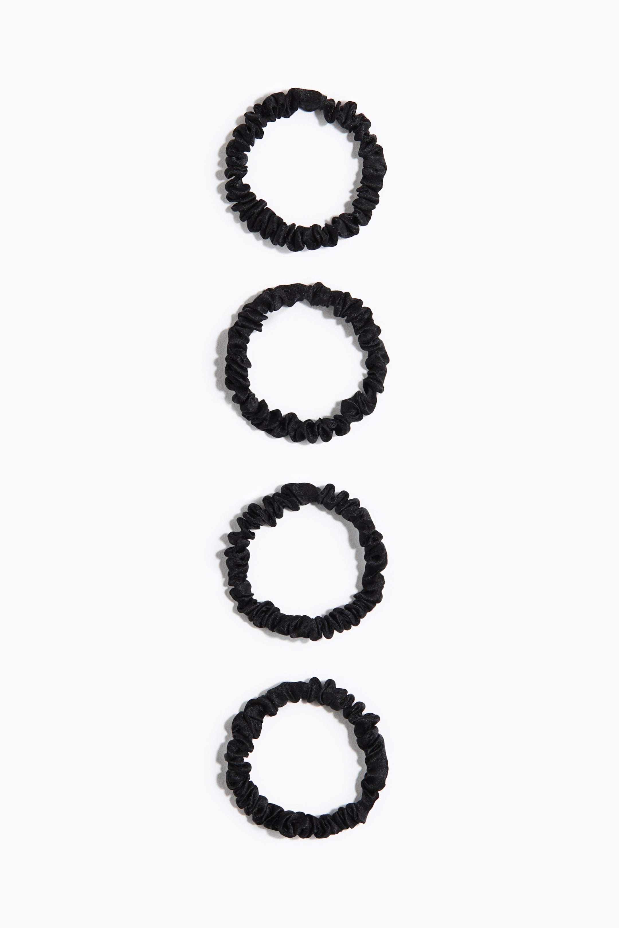 Zobacz większy obraz: Jedwabna gumka do włosów 4-pak - Czarny - ONA | H&M PL 1