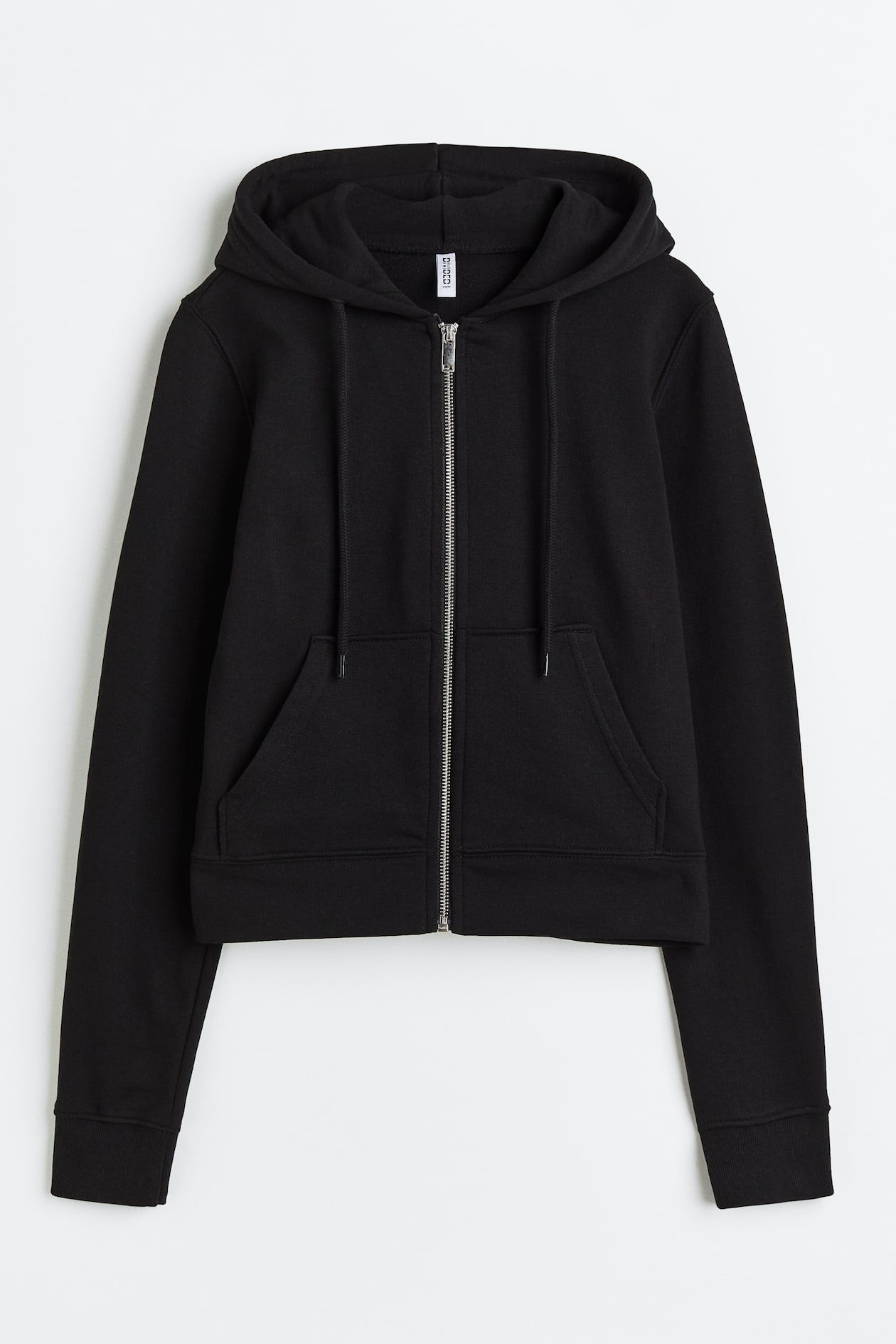 Fitted Hooded Jacket - Long sleeve - Regular length - Black - Ladies ...