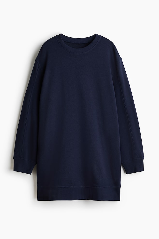 Sweatshirt dress - Navy blue/Pink/Black - 1