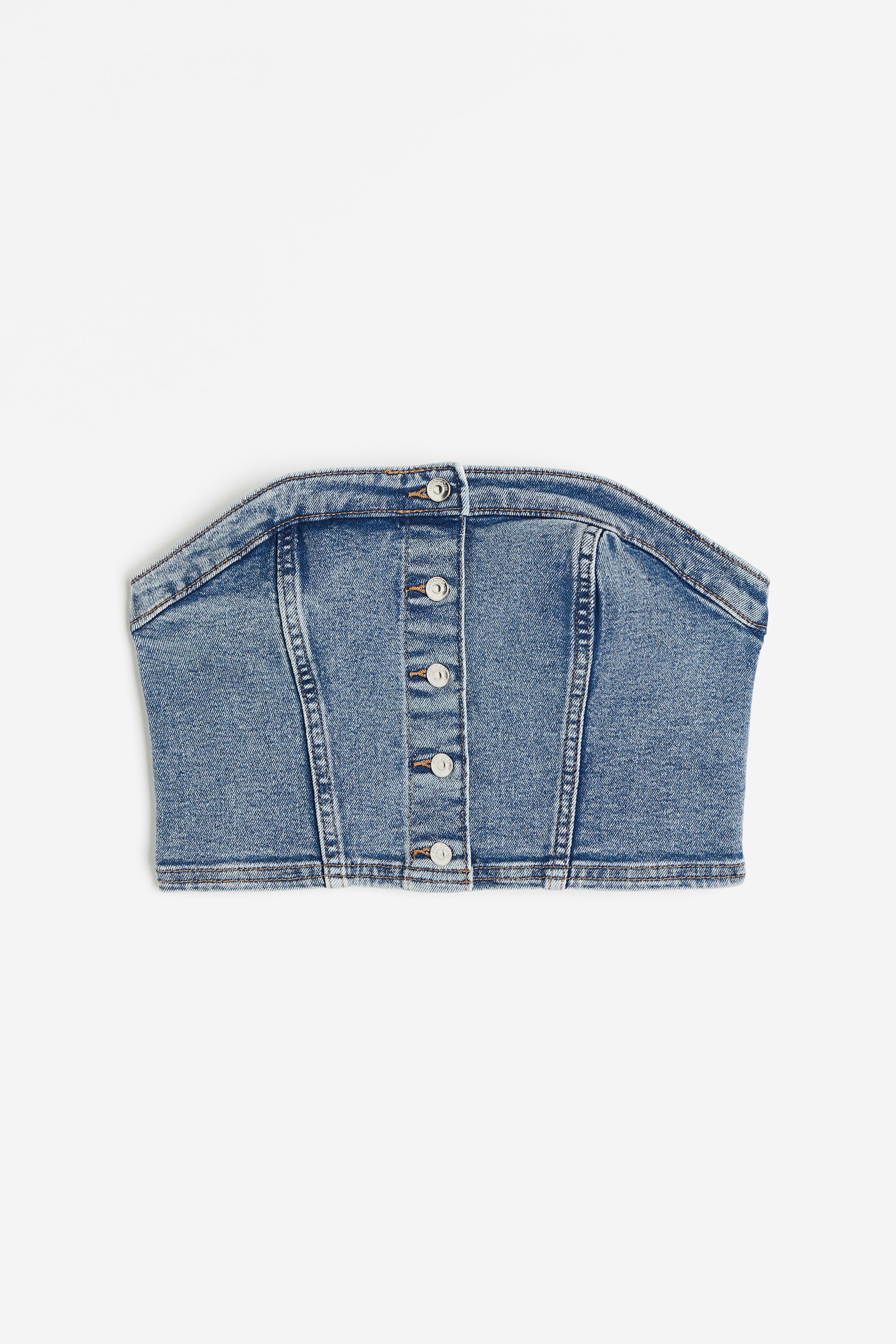 Denim Bustier-style Top