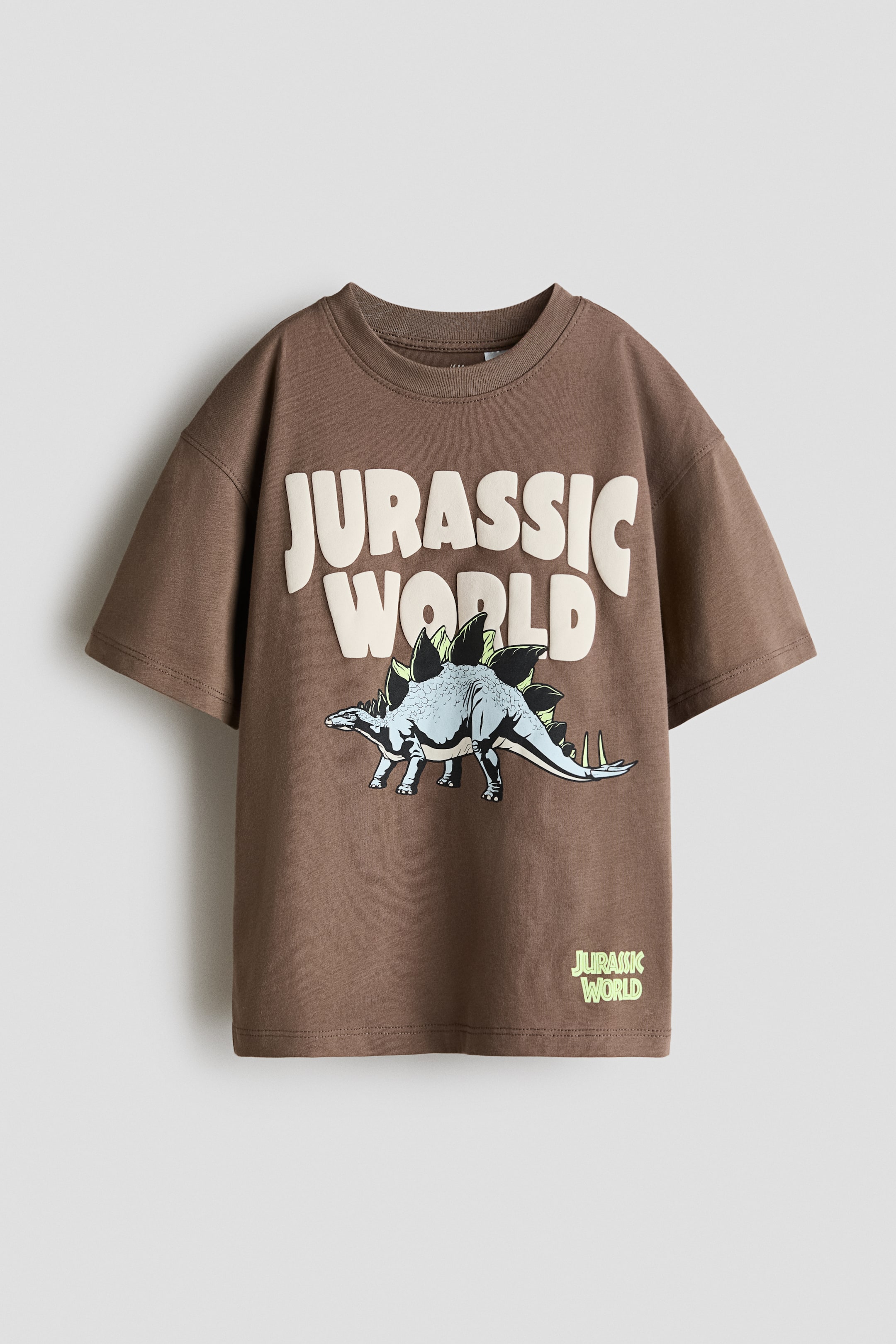 Переглянути збільшене зображення: Футболка оверсайз із принтом - Сіро-бежевий/Jurassic World - Kids | H&M UA 1