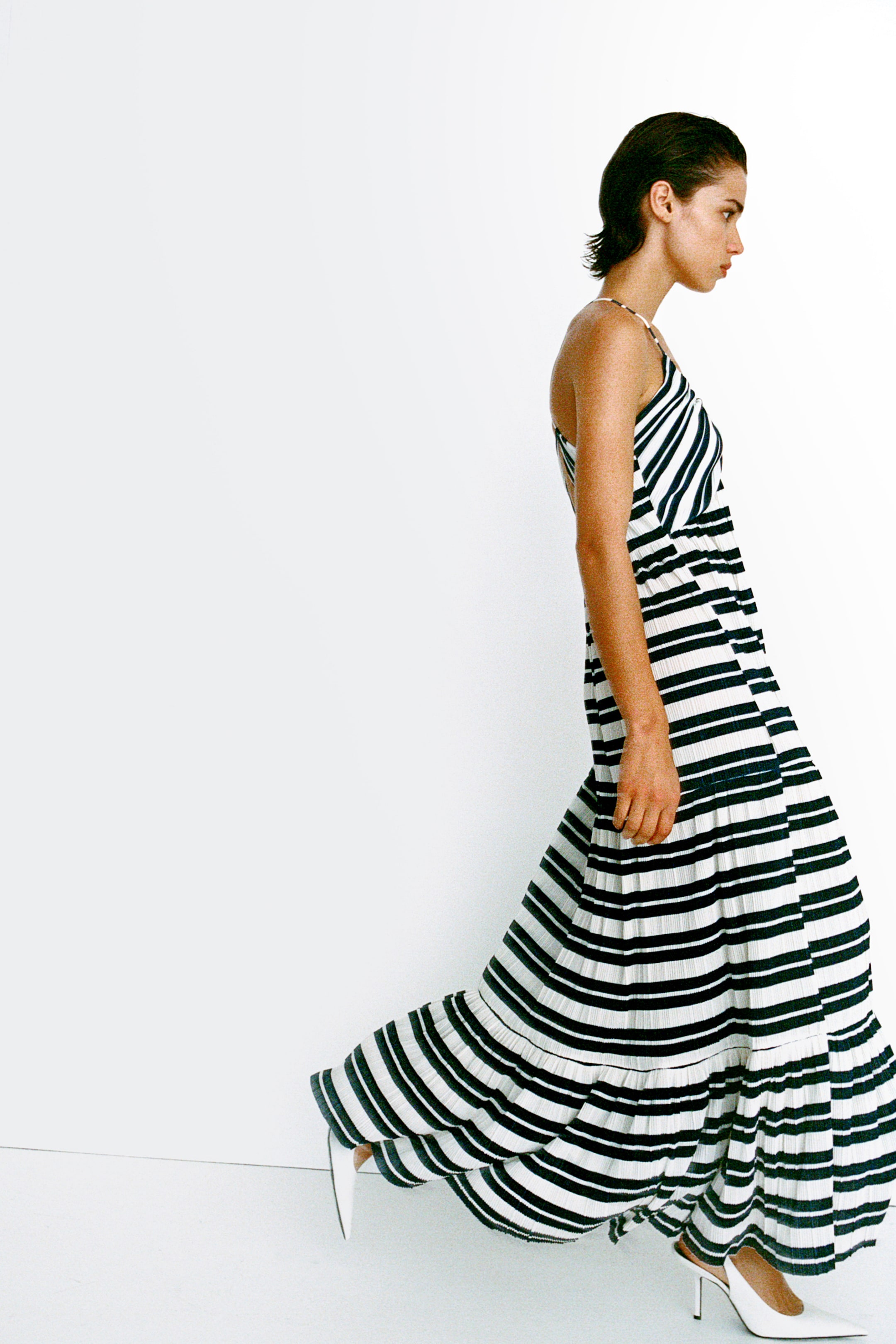 Plissé Maxi Dress