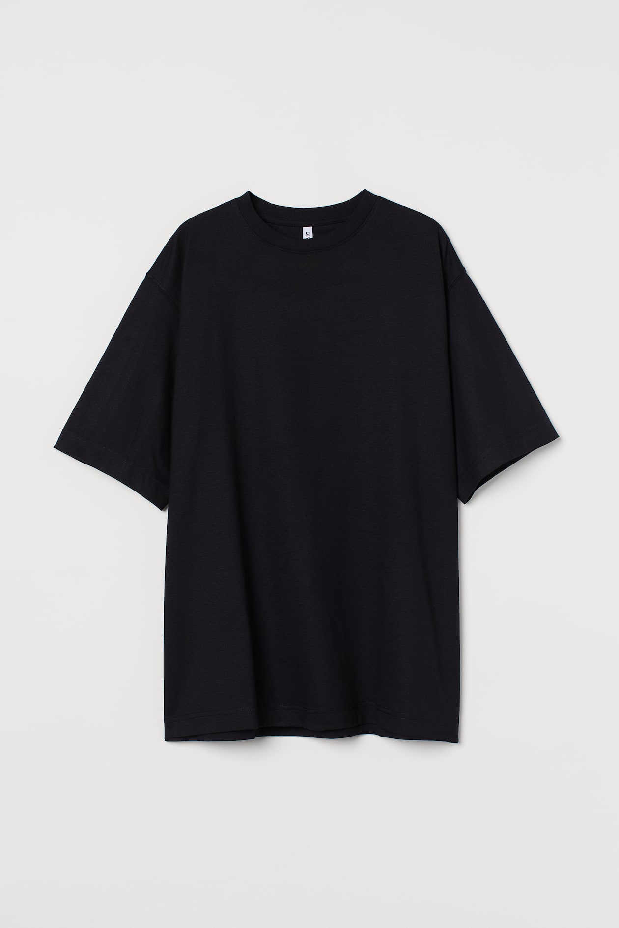 Oversized T-shirt - Round Neck - Short sleeve - Black - Ladies | H&M US