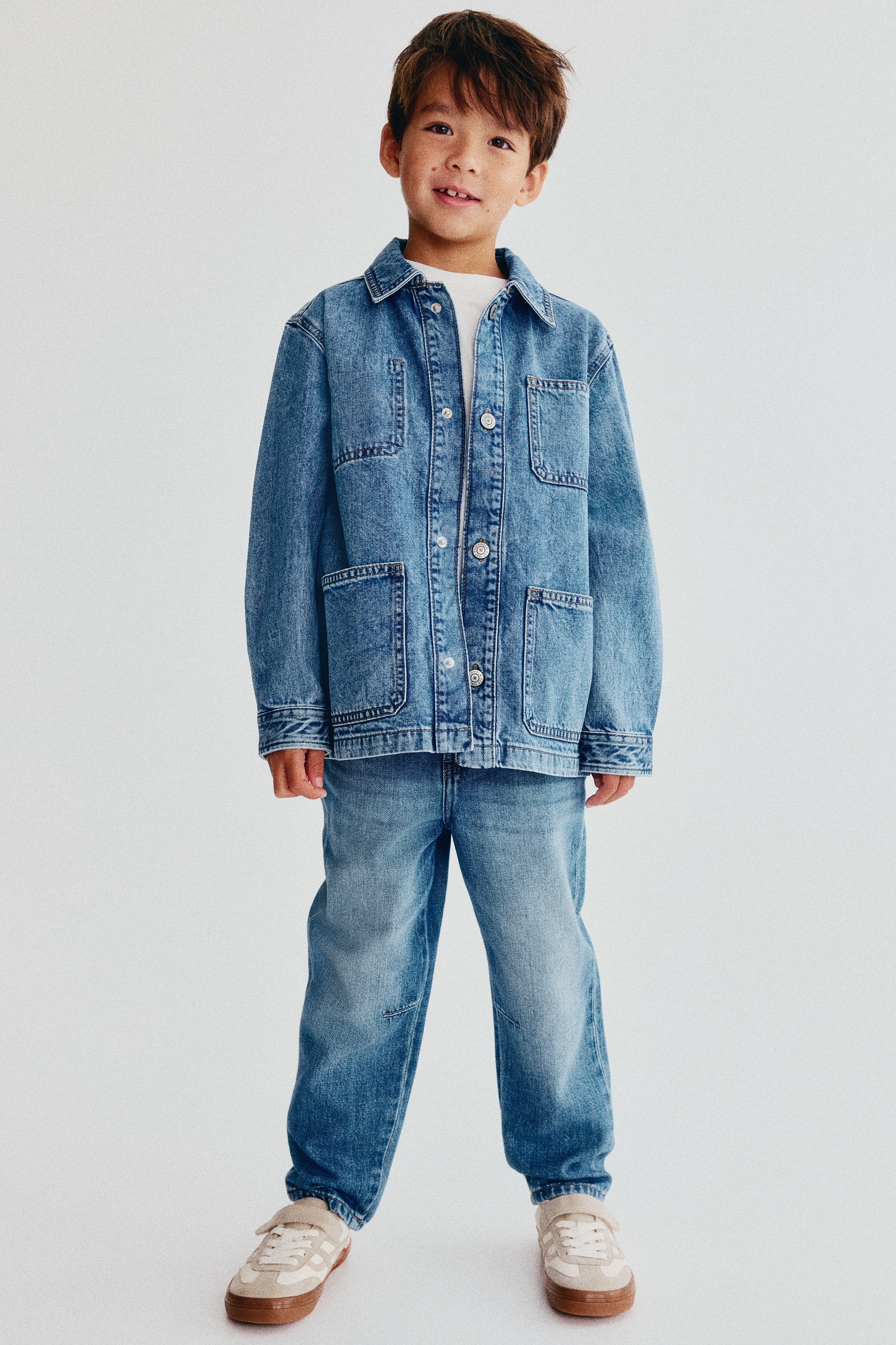 Sobrecamisa en denim de algodónAuxiliar