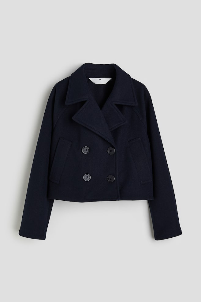 Short pea coat - Navy blue/Dark grey - 1