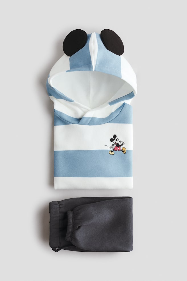 2-Piece Hoodie and Joggers Set-Light blue/Mickey Mouse - 3