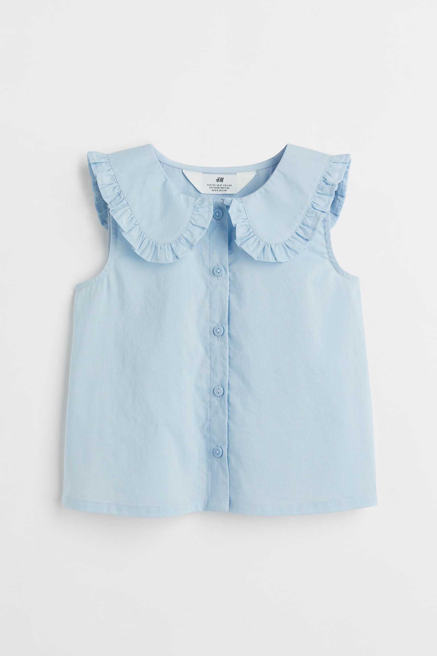 Collared Blouse - Light blue - 1