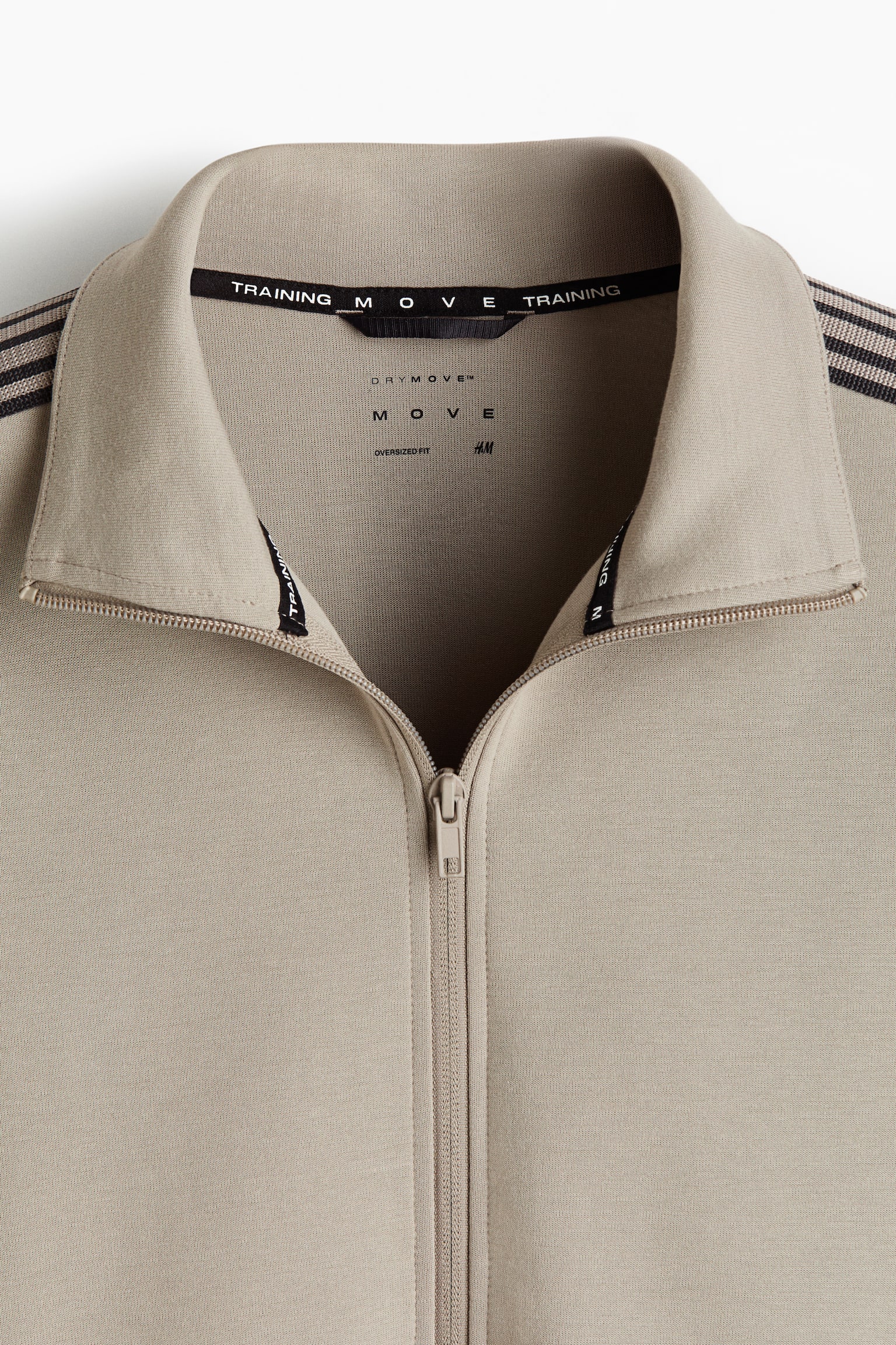 Regular Fit Track jacket with DryMove™ - Beige/Black - 5