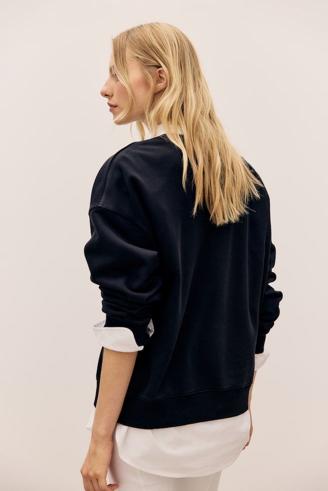 Sport-Sweatshirt mit Print-Marineblau - 3
