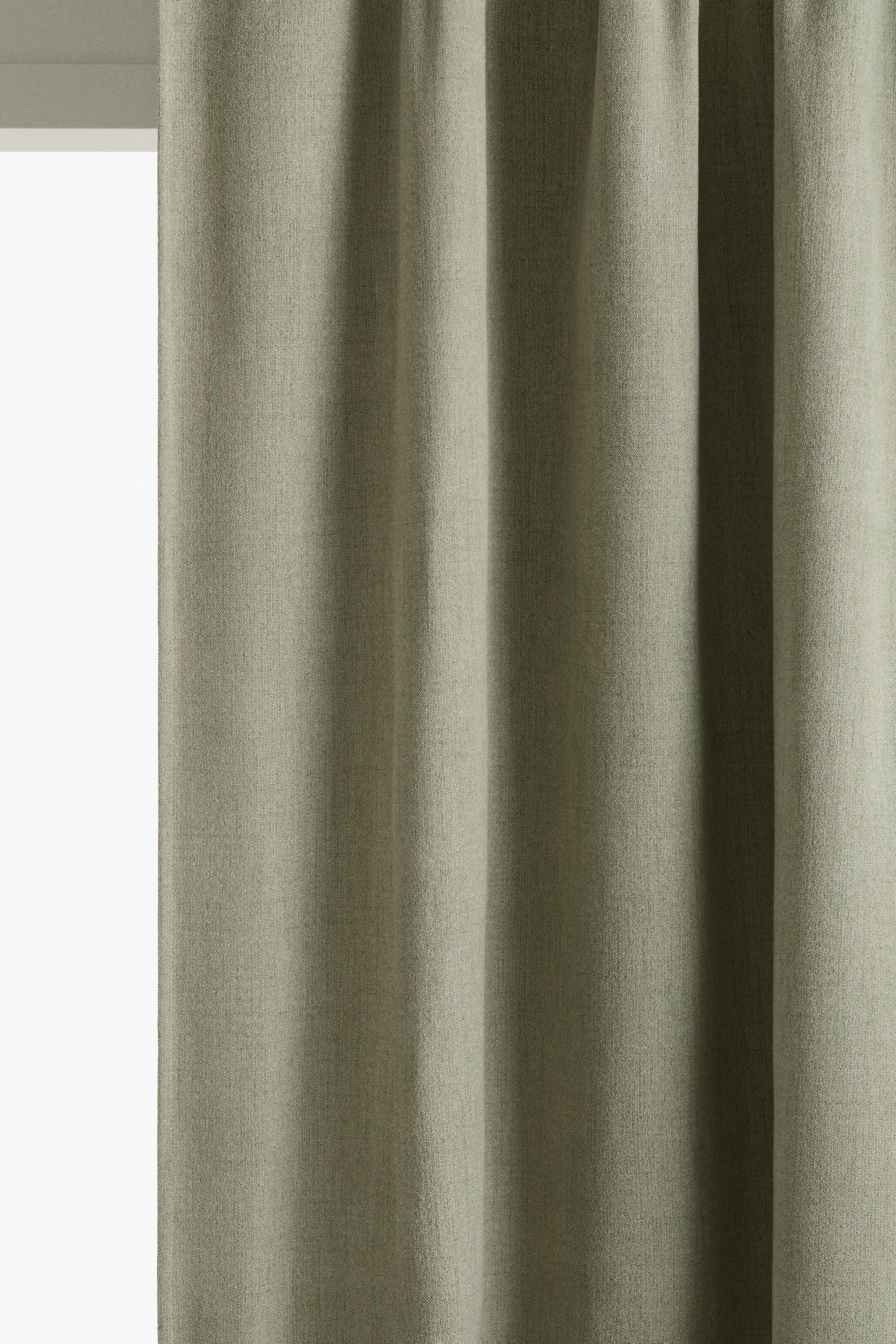 View larger image: 1-pack wide blackout curtain length - Sage green - Home All | H&M IN 1