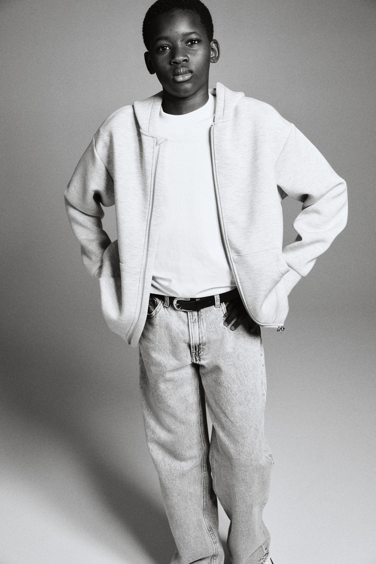 寬鬆牛仔褲 - 淺丹寧藍/丹寧藍/深丹寧藍/淺灰色 - 5