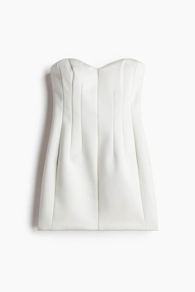 Bandeau mini dress - White - 1