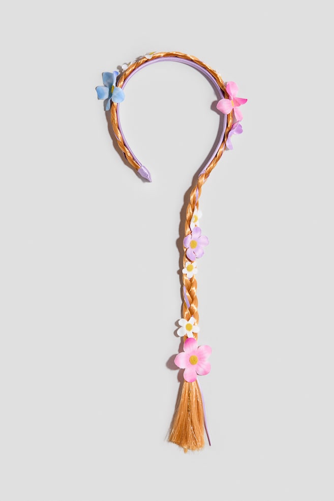 Haarreif mit geflochtenem Zopf - Lila/Rapunzel/Türkis/Eiskönigin - 1