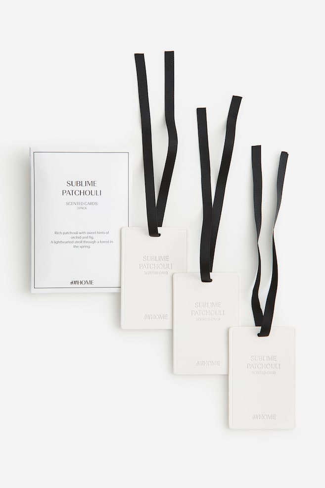 Lot de 3 cartes parfumées - Blanc/Sublime Patchouli/Blanc/Rich Mahogany - 1