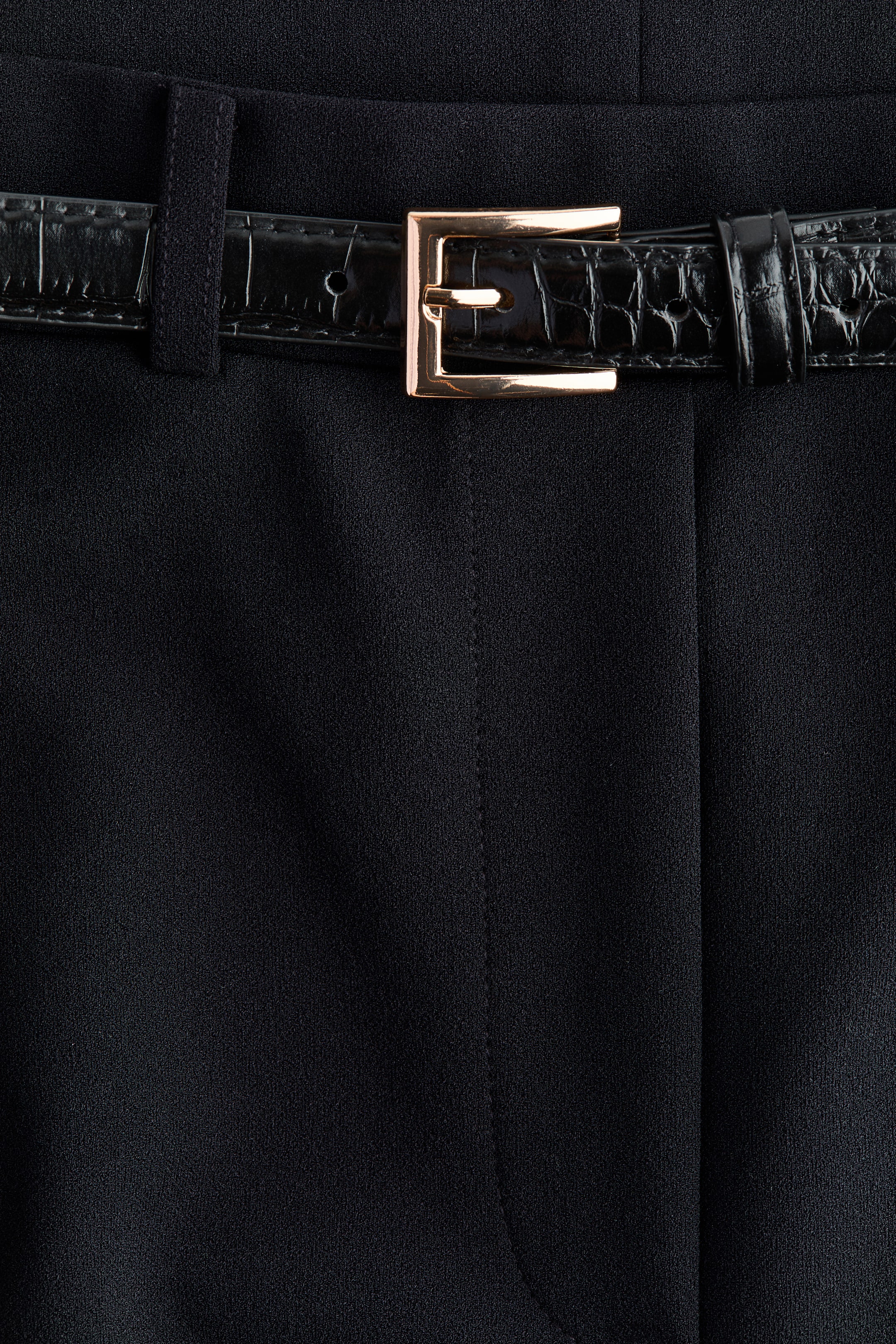 Straight-Leg Pants with Belt