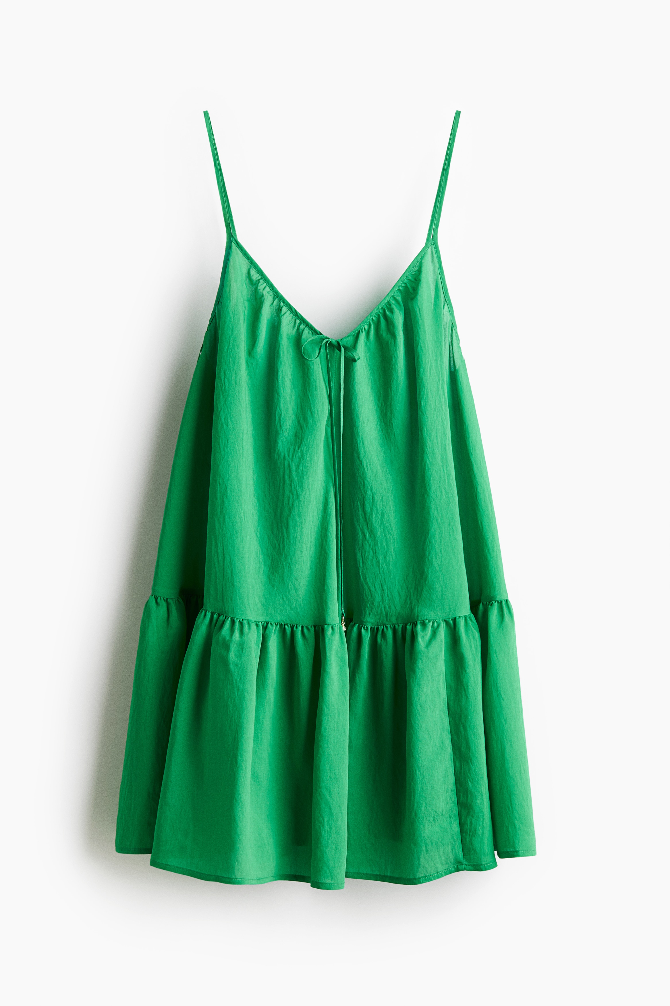 A-Line Strappy Dress - Bright green/Beige/floral