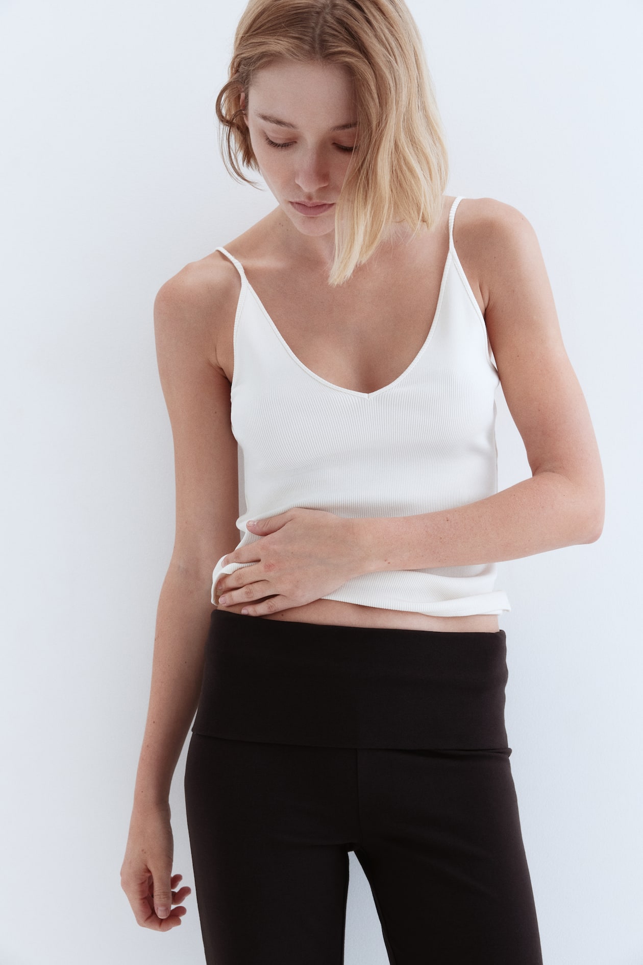 Foldover-Waist Cotton Pants - image 2