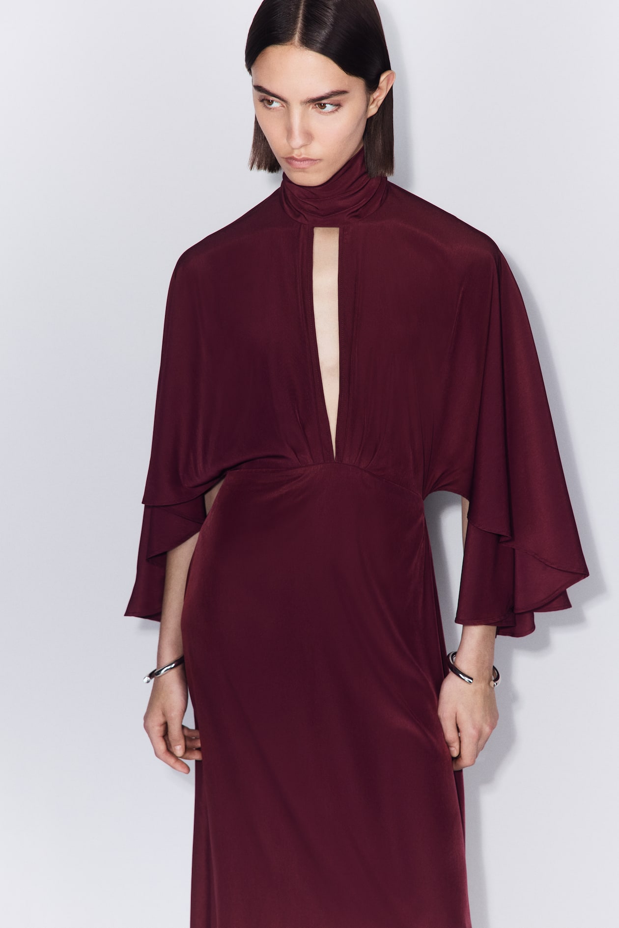 Cape-Sleeved Kaftan Dress - image 5