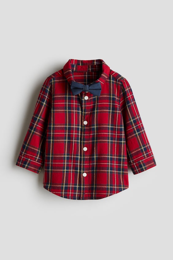 Детские топы H&M 2-Piece Shirt and Bow-Tie Set
